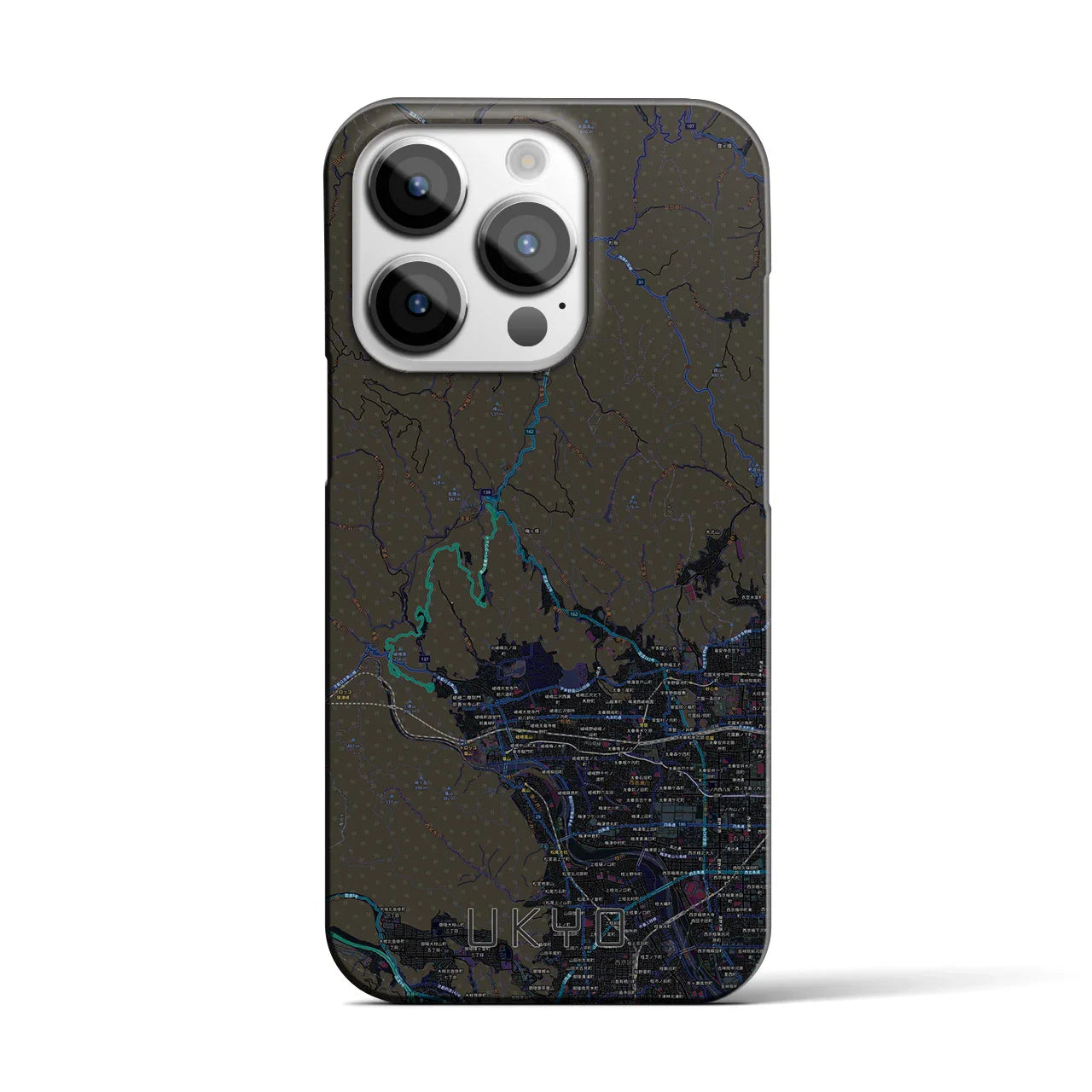 【右京(京都府)】地図柄iPhoneケース(バックカバータイプ)