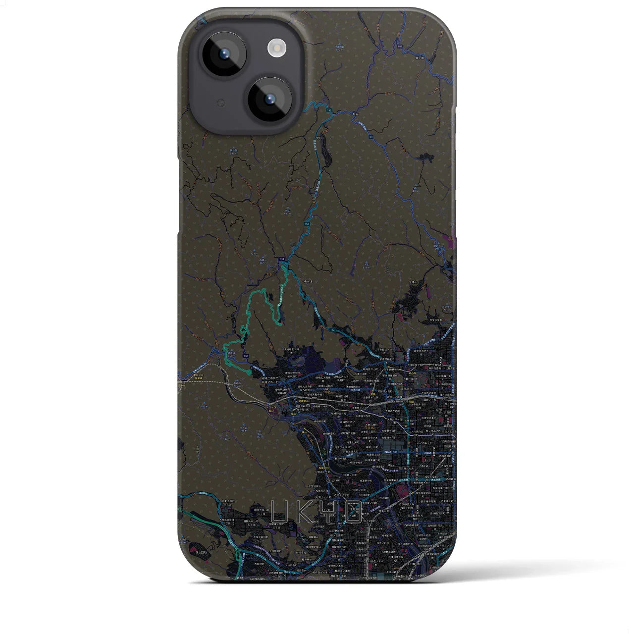 【右京(京都府)】地図柄iPhoneケース(バックカバータイプ)