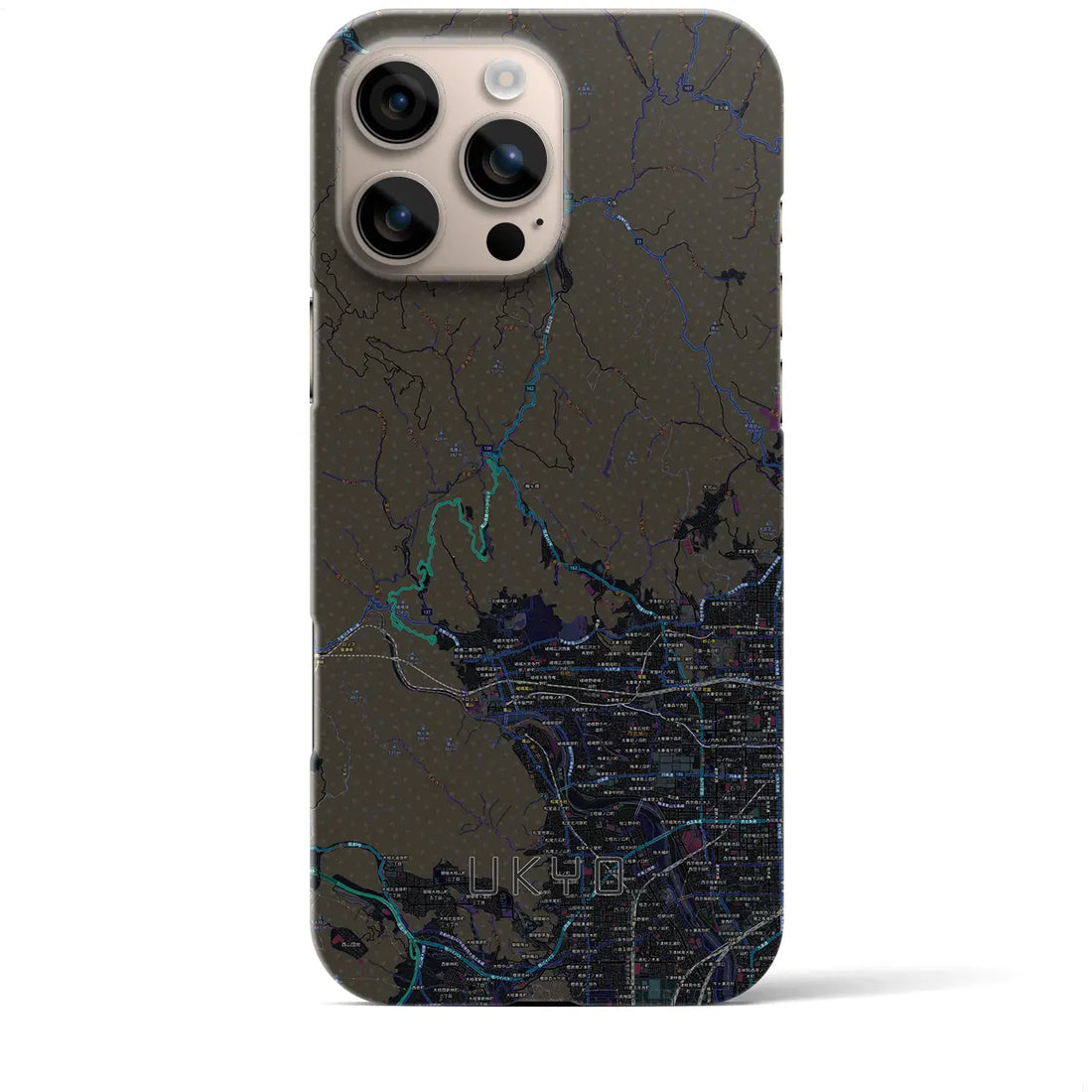 【右京(京都府)】地図柄iPhoneケース(バックカバータイプ)