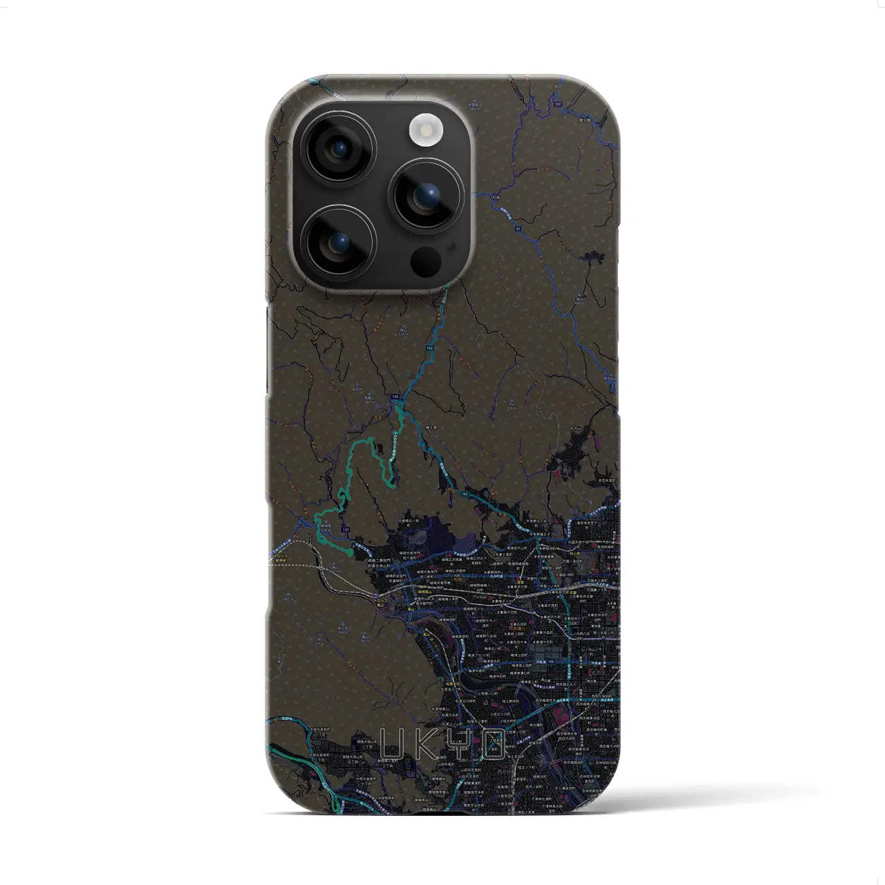 【右京(京都府)】地図柄iPhoneケース(バックカバータイプ)