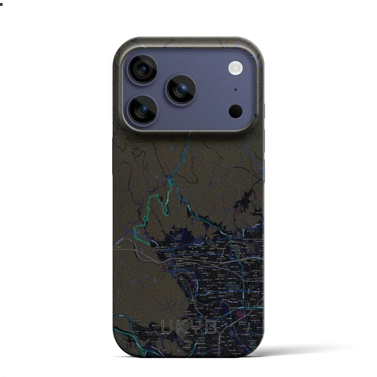 【右京(京都府)】地図柄iPhoneケース(バックカバータイプ)