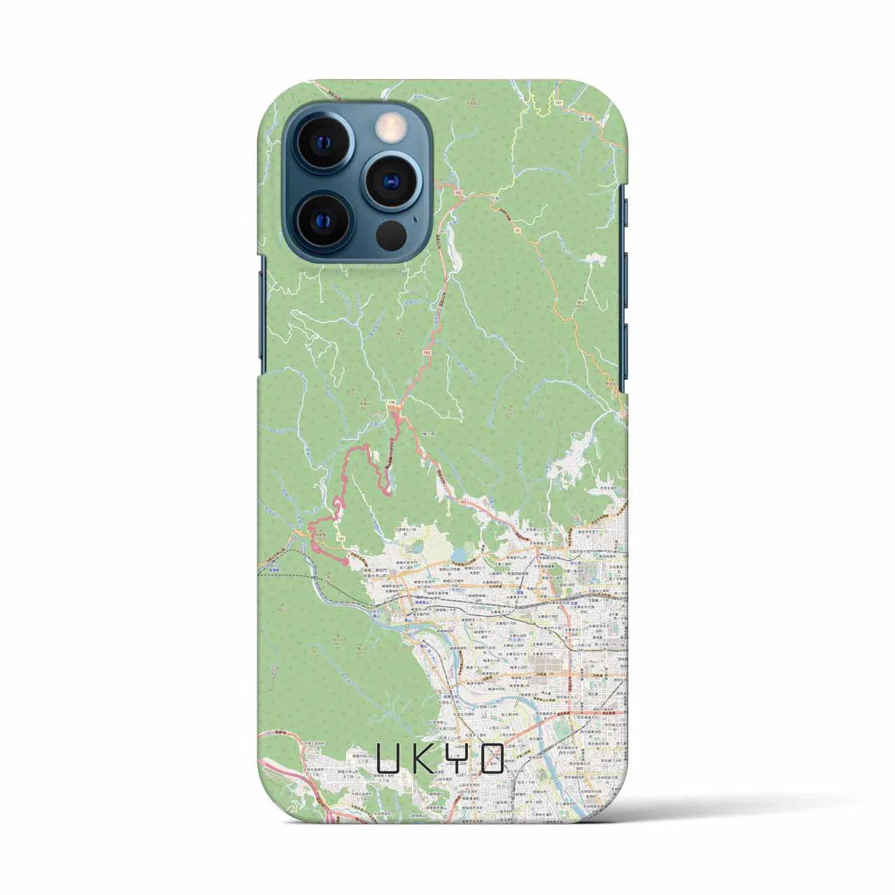 【右京(京都府)】地図柄iPhoneケース(バックカバータイプ)