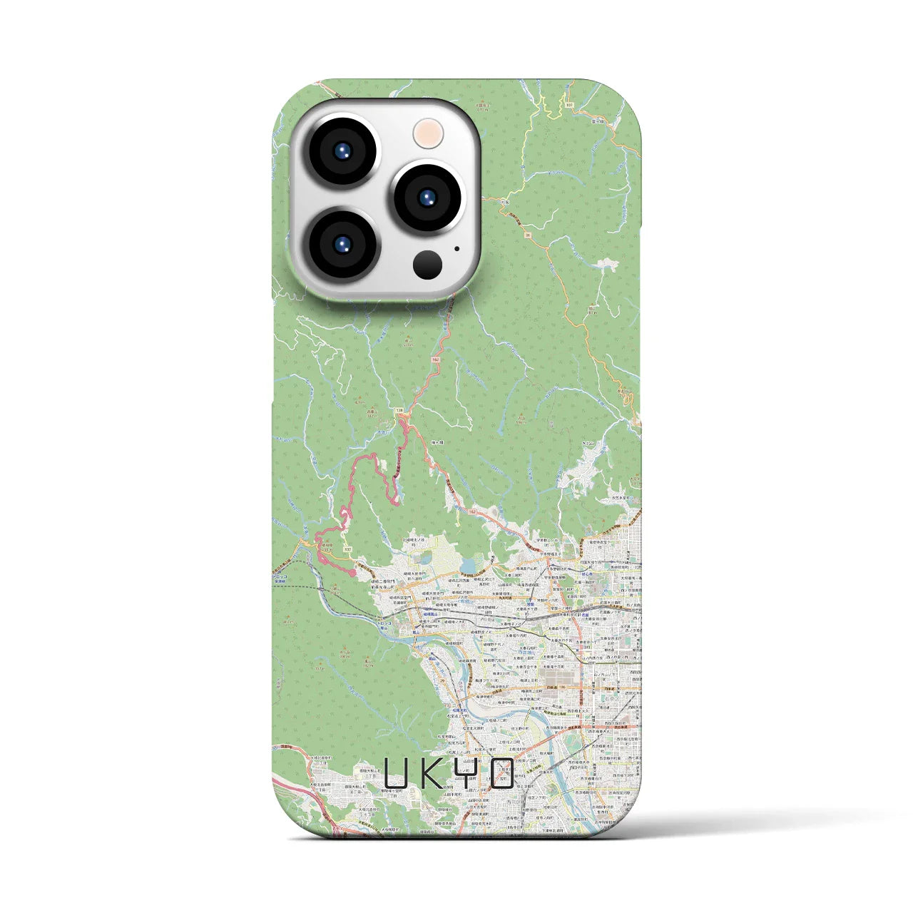 【右京(京都府)】地図柄iPhoneケース(バックカバータイプ)