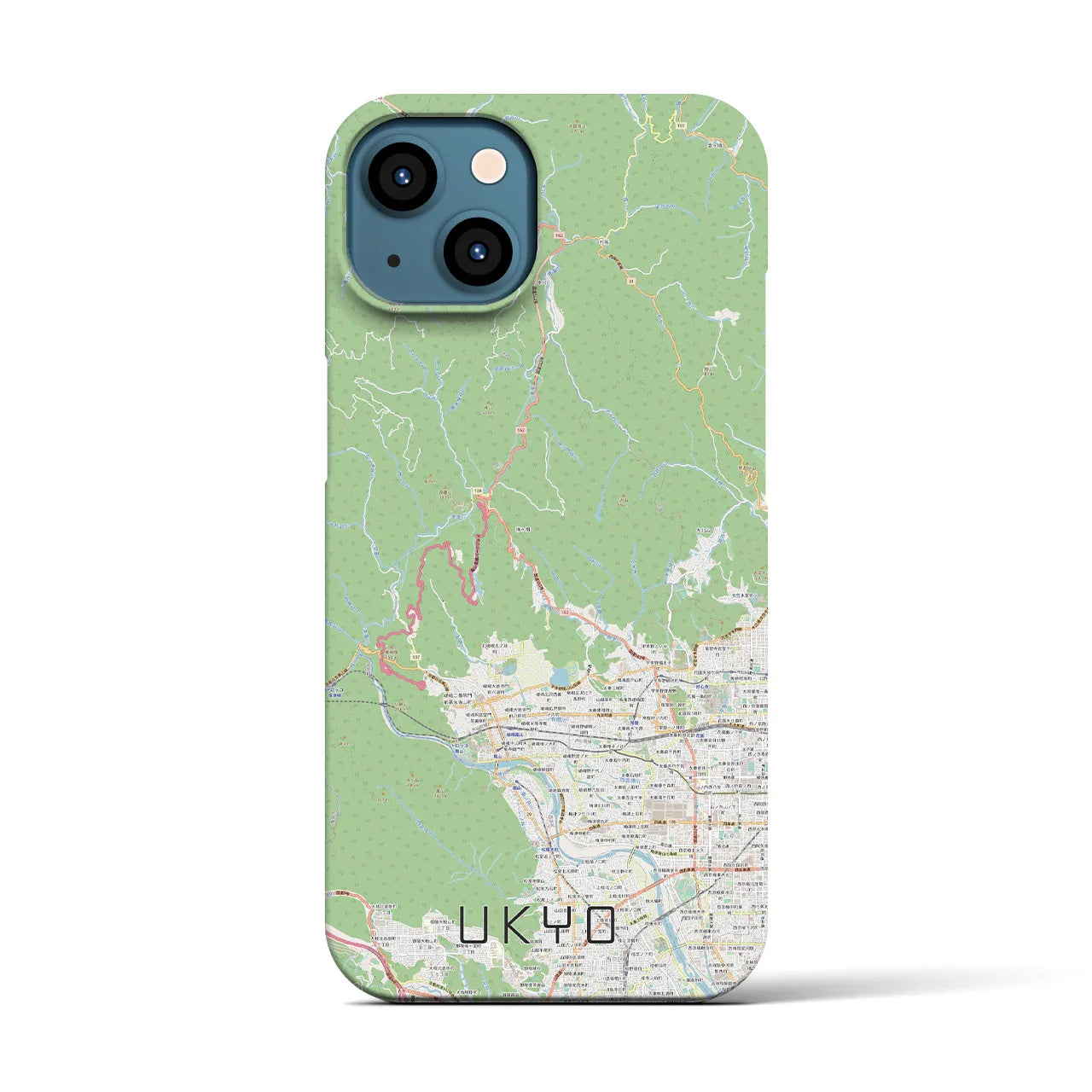 【右京(京都府)】地図柄iPhoneケース(バックカバータイプ)