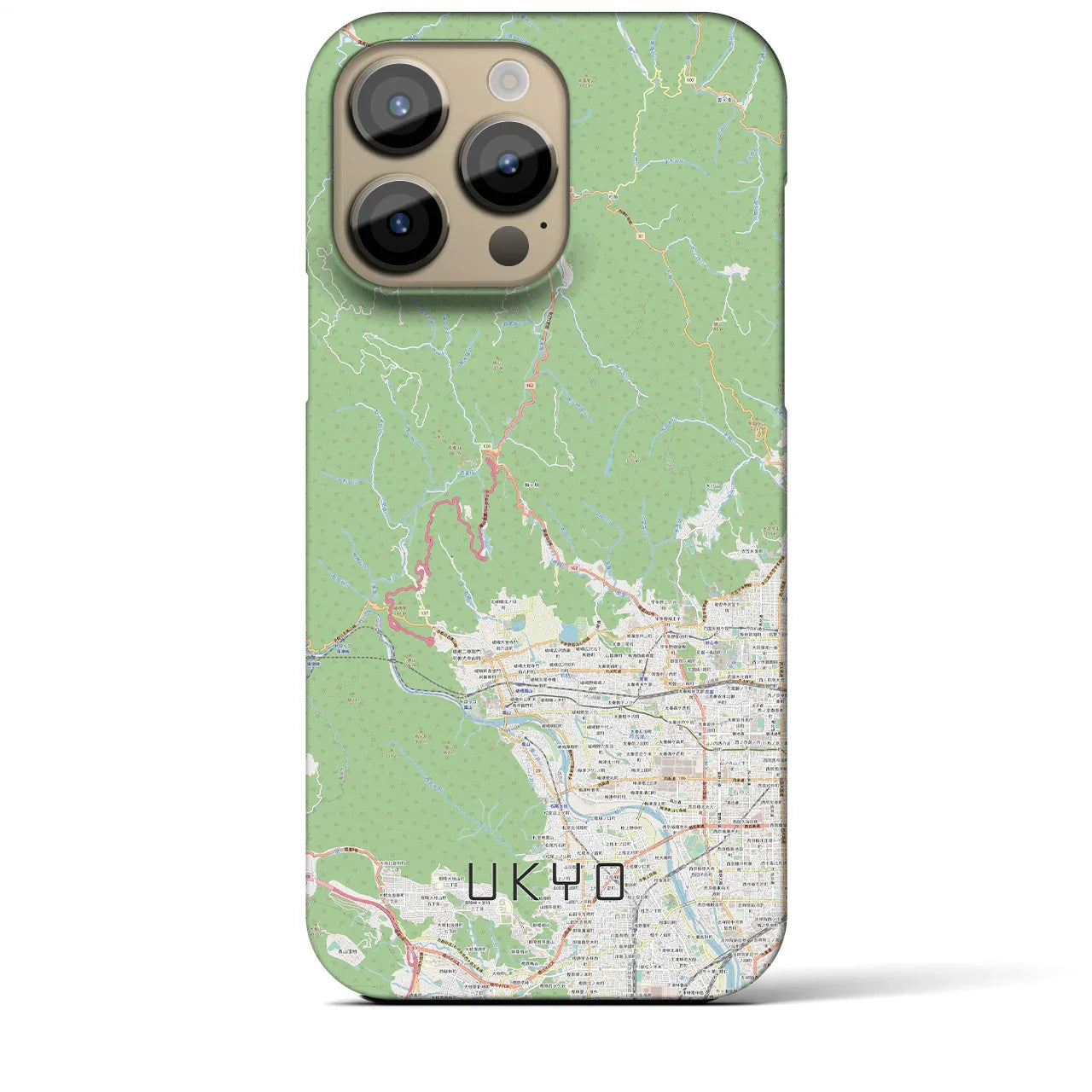 【右京(京都府)】地図柄iPhoneケース(バックカバータイプ)