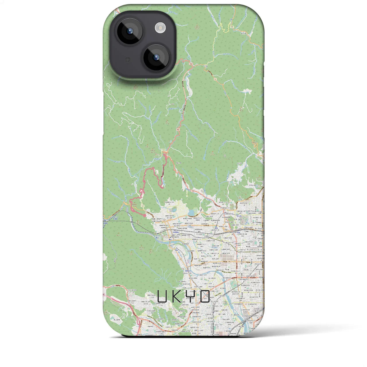 【右京(京都府)】地図柄iPhoneケース(バックカバータイプ)