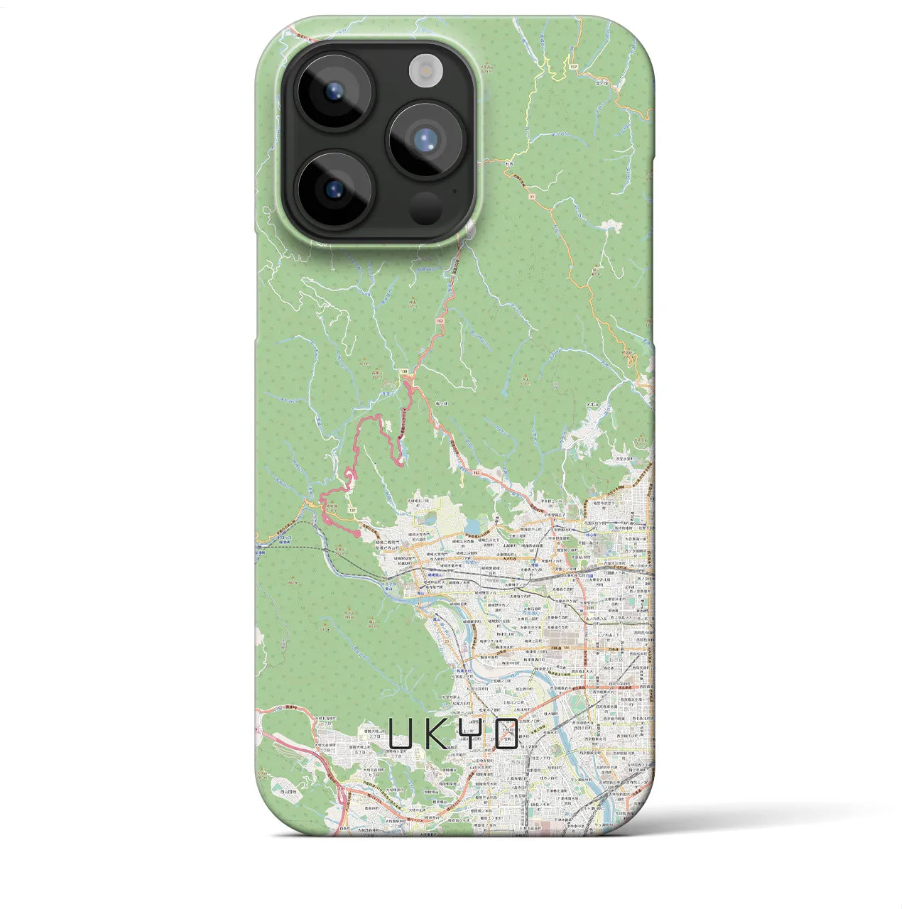 【右京(京都府)】地図柄iPhoneケース(バックカバータイプ)