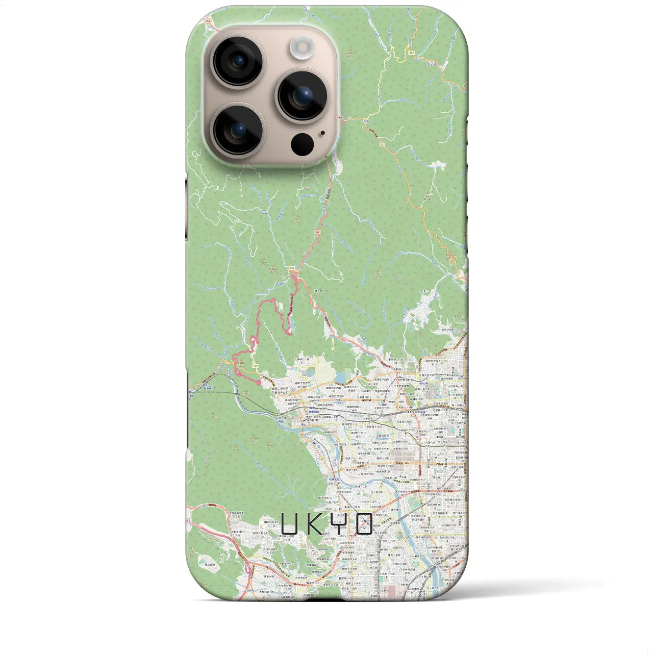 【右京(京都府)】地図柄iPhoneケース(バックカバータイプ)