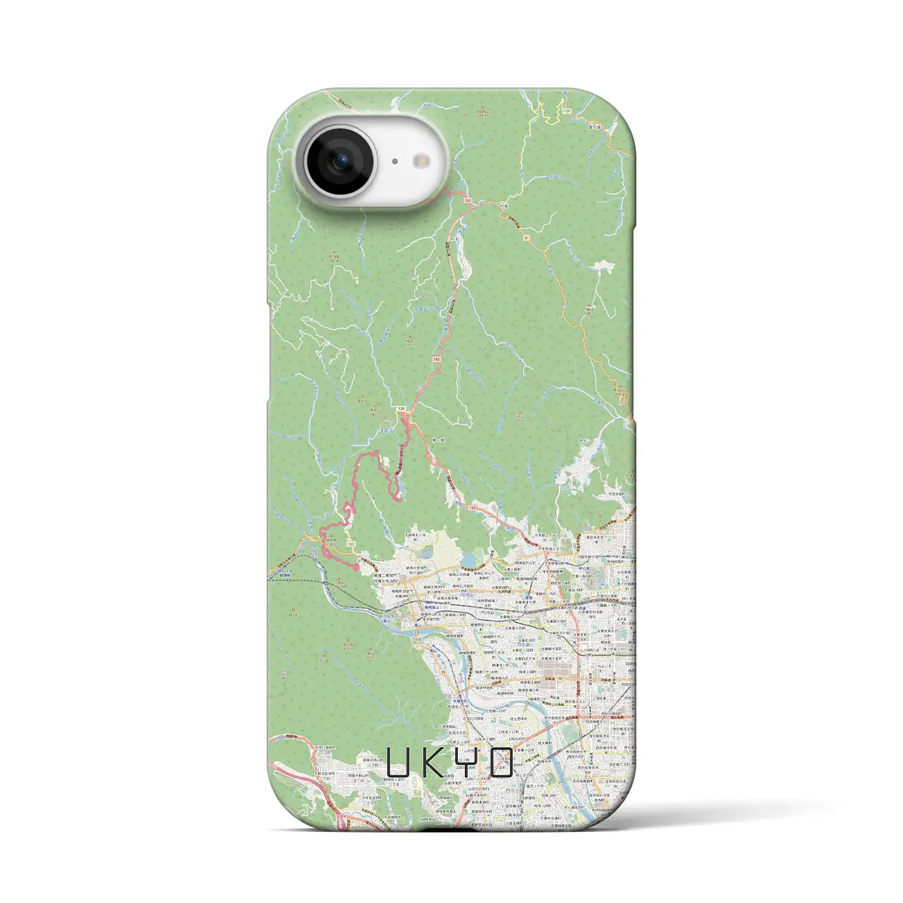 【右京(京都府)】地図柄iPhoneケース(バックカバータイプ)