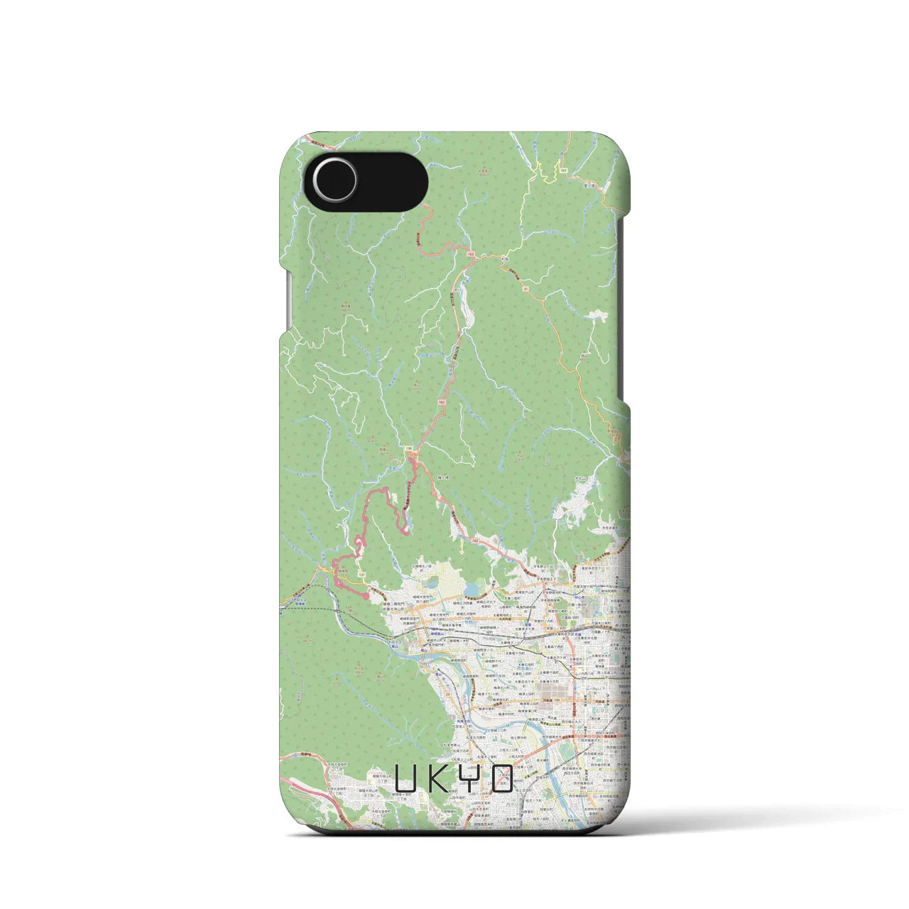 【右京(京都府)】地図柄iPhoneケース(バックカバータイプ)