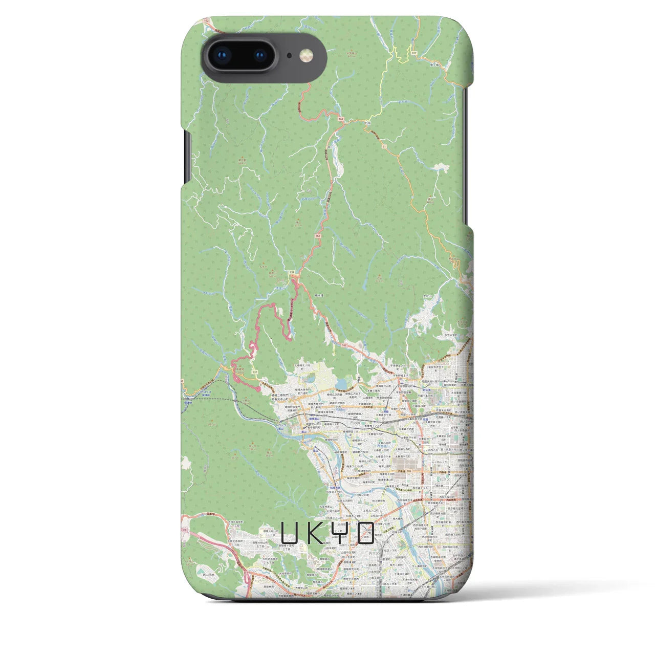 【右京(京都府)】地図柄iPhoneケース(バックカバータイプ)