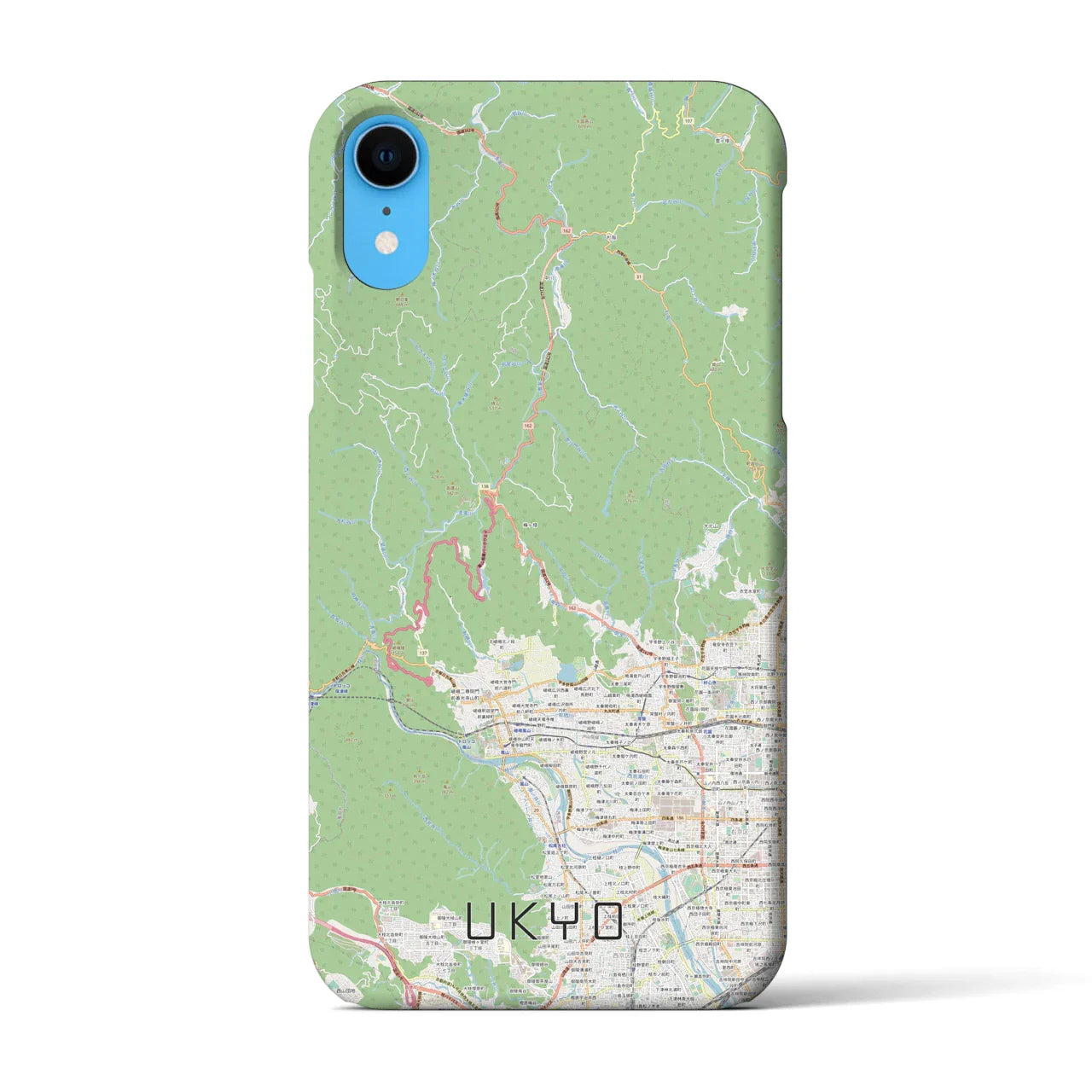 【右京(京都府)】地図柄iPhoneケース(バックカバータイプ)