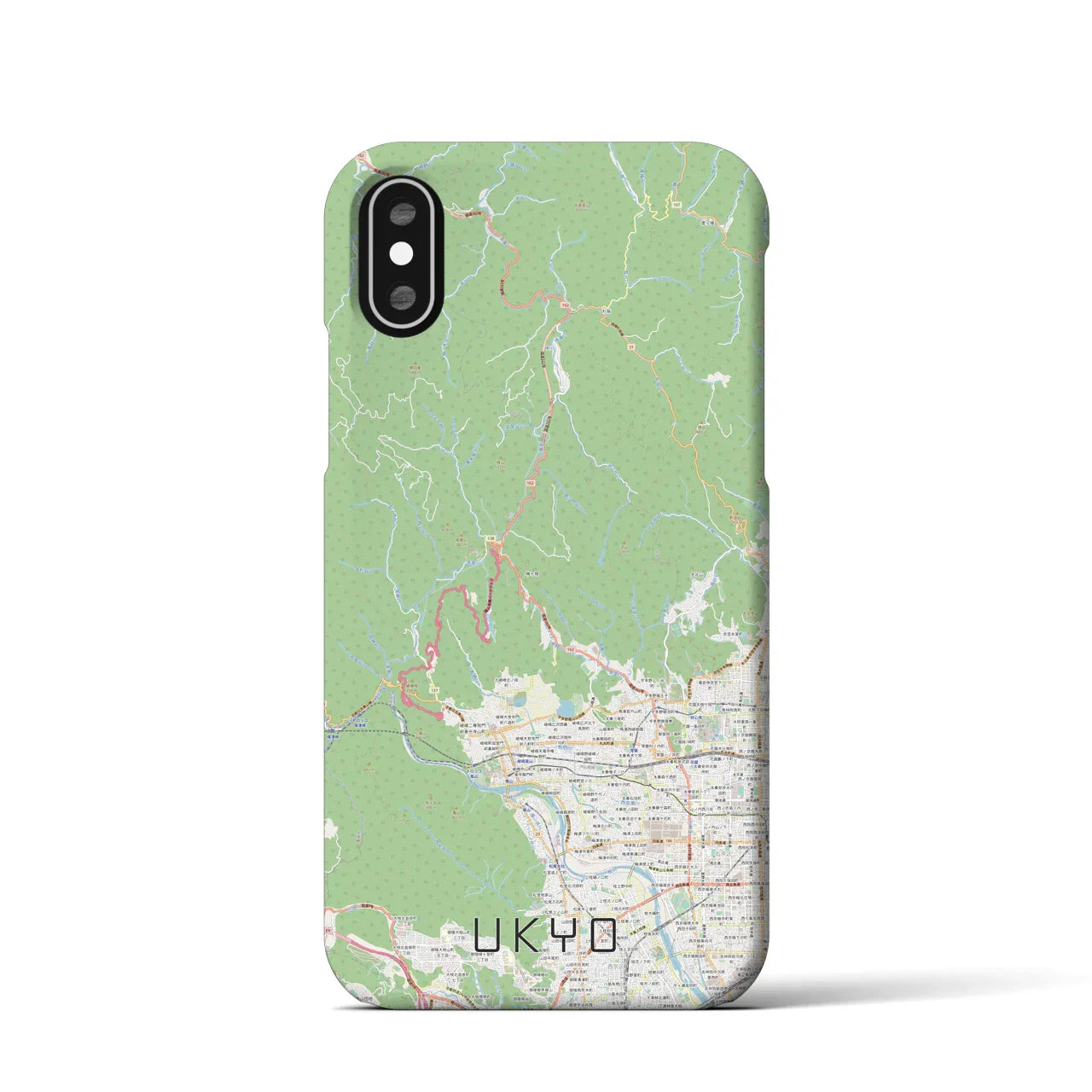 【右京(京都府)】地図柄iPhoneケース(バックカバータイプ)