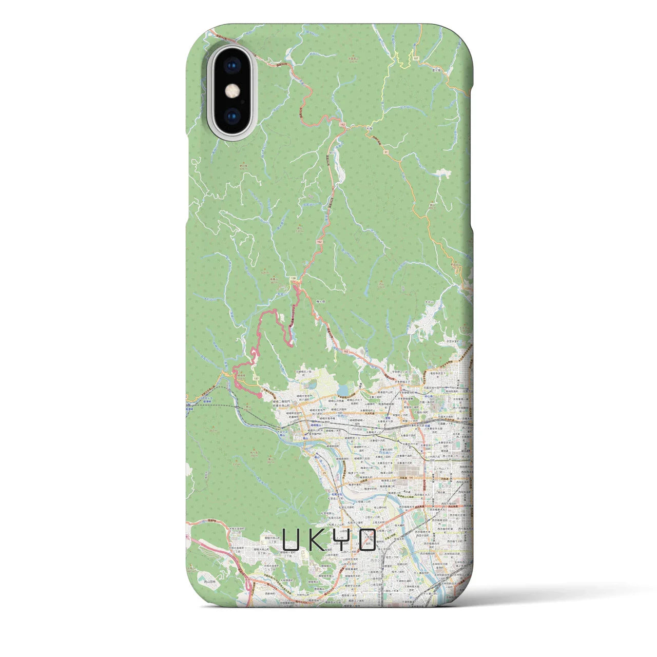 【右京(京都府)】地図柄iPhoneケース(バックカバータイプ)