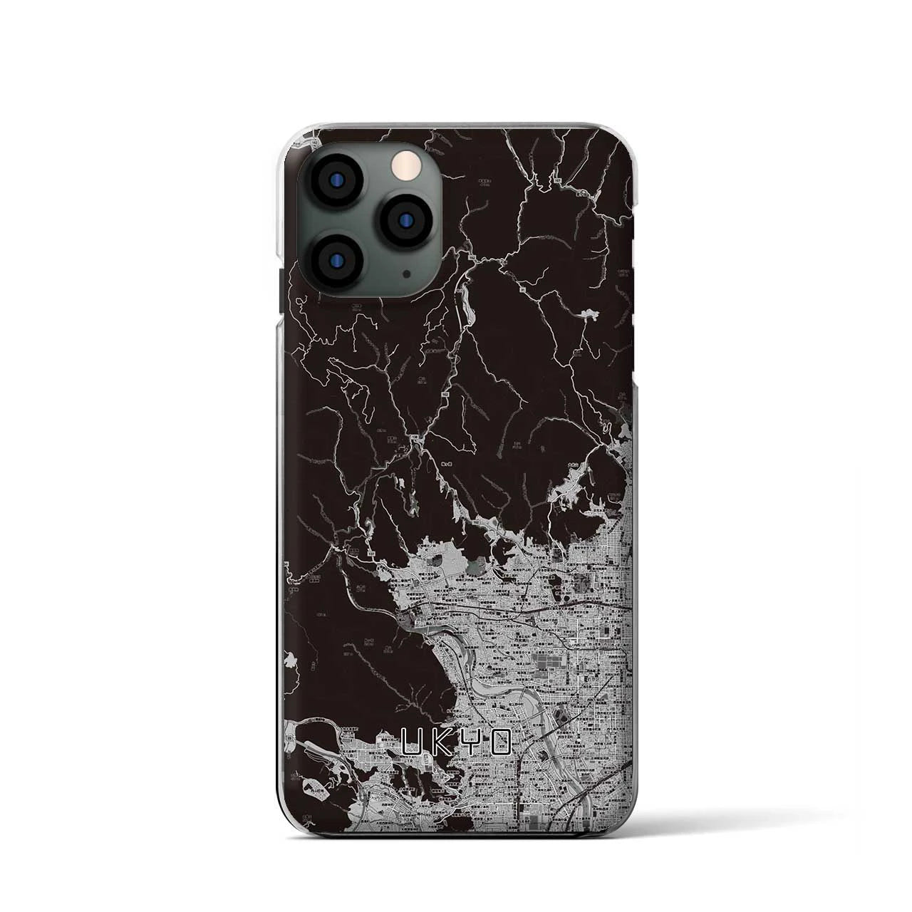 【右京(京都府)】地図柄iPhoneケース(クリアタイプ)