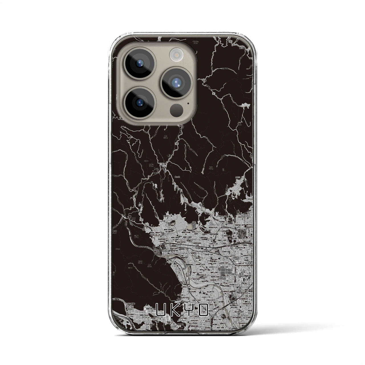 【右京(京都府)】地図柄iPhoneケース(クリアタイプ)