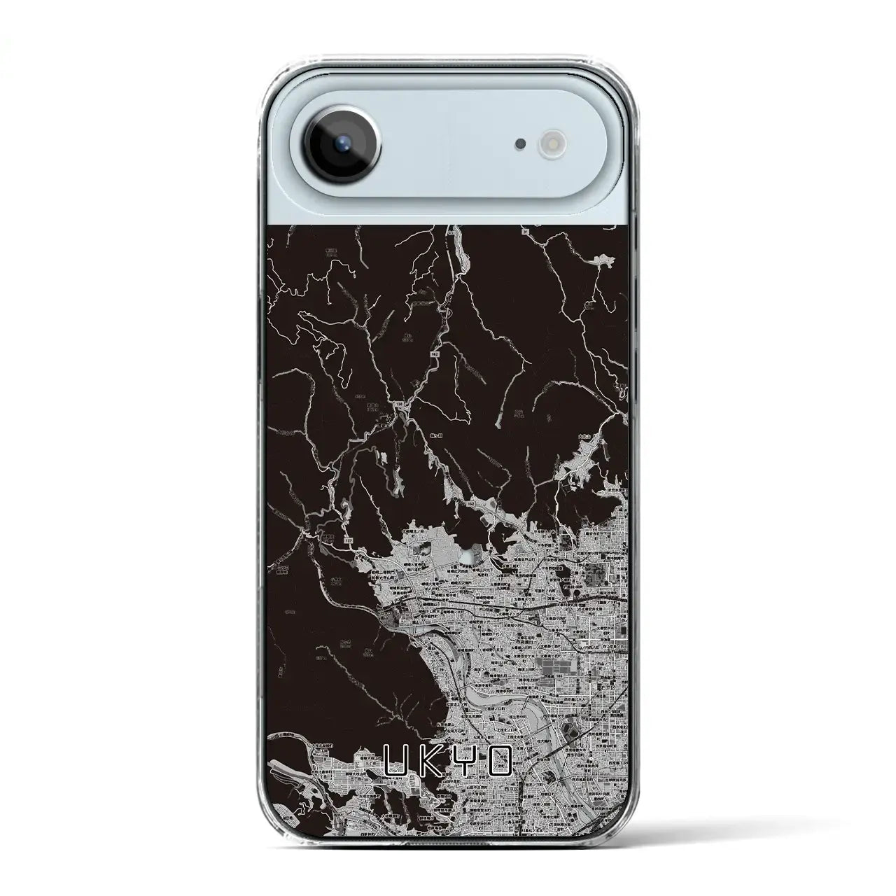 【右京(京都府)】地図柄iPhoneケース(クリアタイプ)
