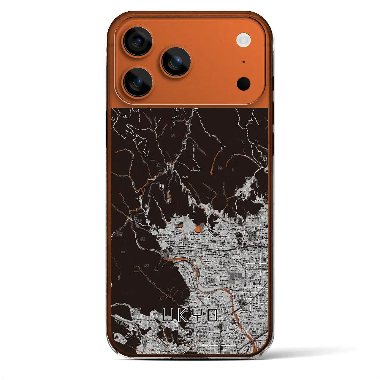 【右京(京都府)】地図柄iPhoneケース(クリアタイプ)