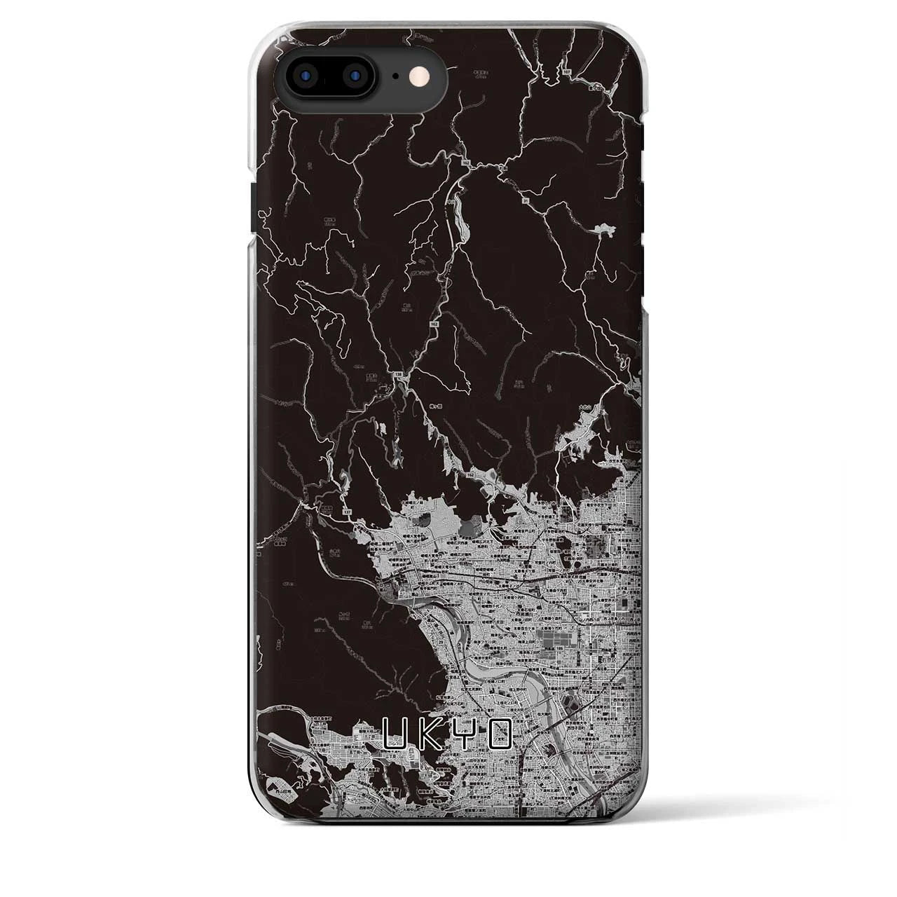 【右京(京都府)】地図柄iPhoneケース(クリアタイプ)