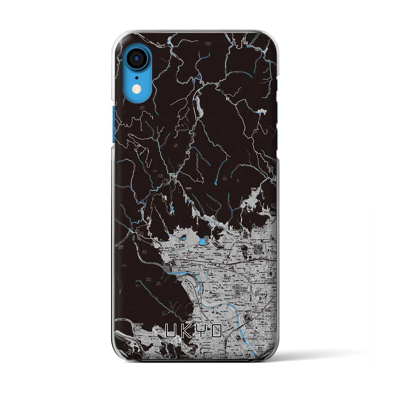 【右京(京都府)】地図柄iPhoneケース(クリアタイプ)