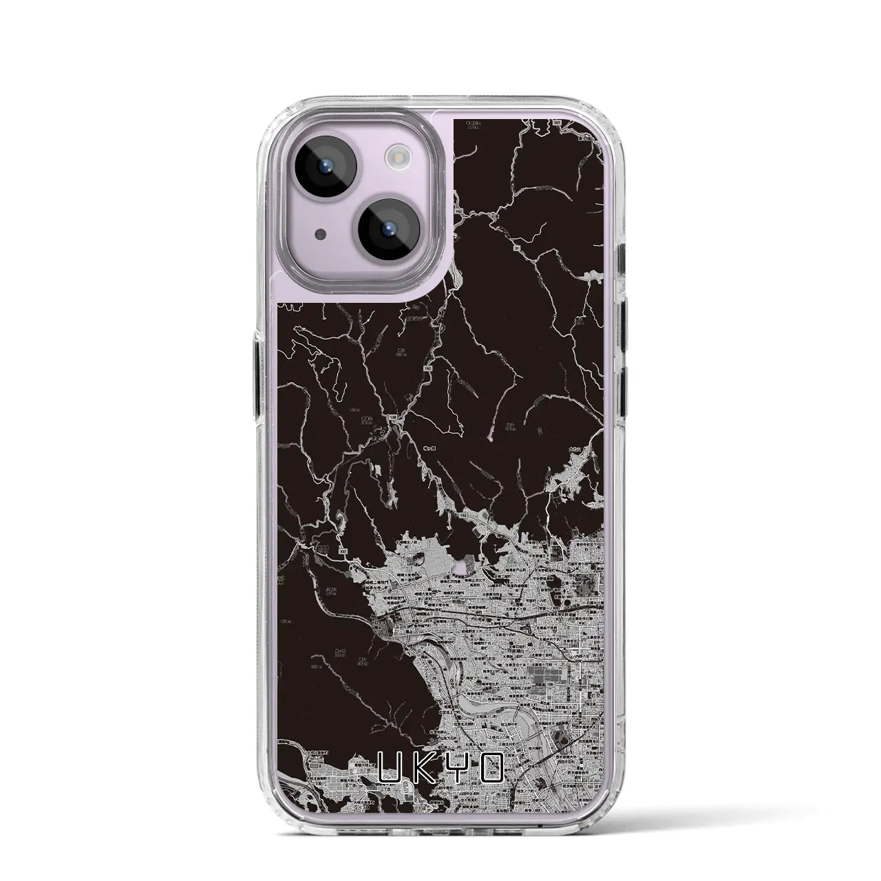 【右京(京都府)】地図柄iPhoneケース(MagSafeタイプ)