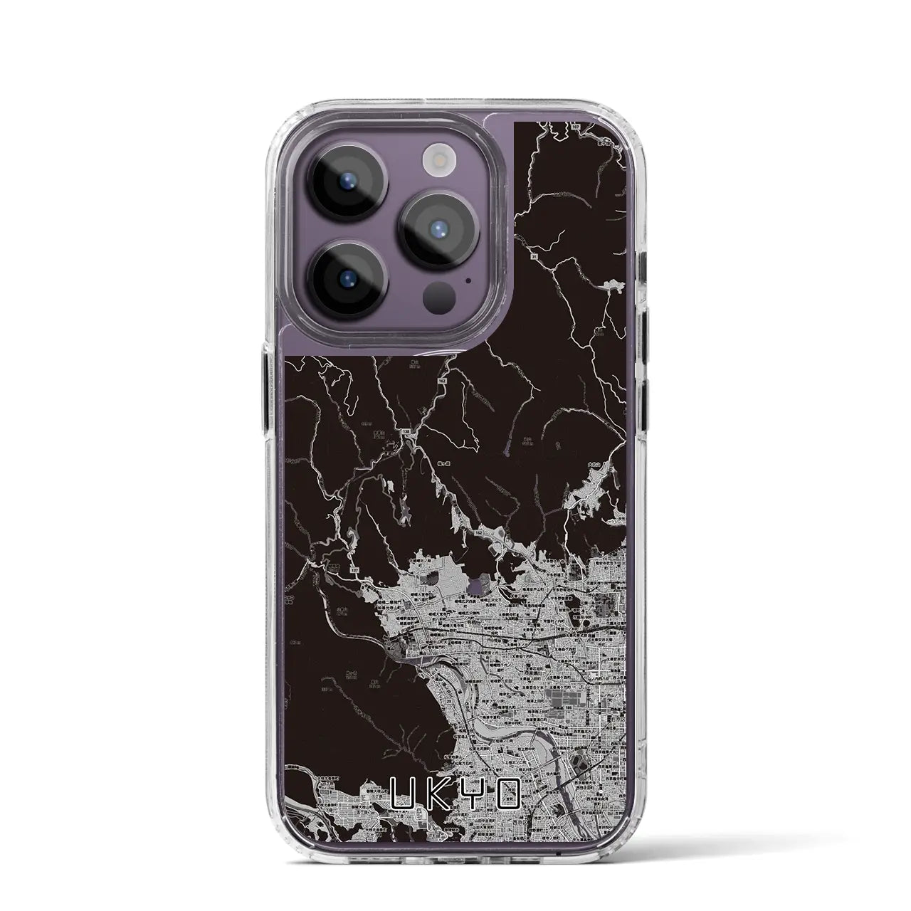 【右京(京都府)】地図柄iPhoneケース(MagSafeタイプ)