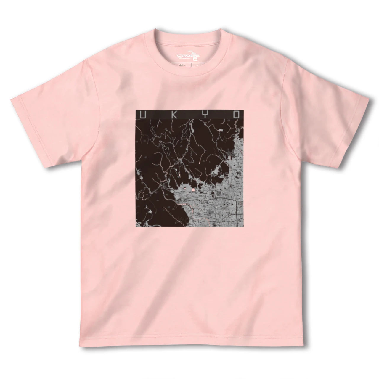 【右京(京都府)】地図柄ヘビーウェイトTシャツ