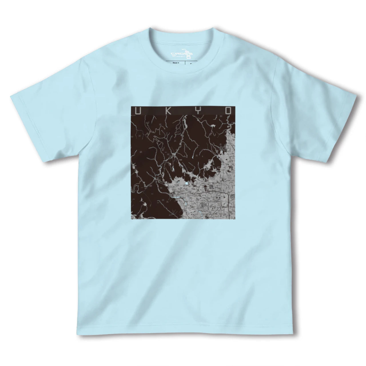 【右京(京都府)】地図柄ヘビーウェイトTシャツ