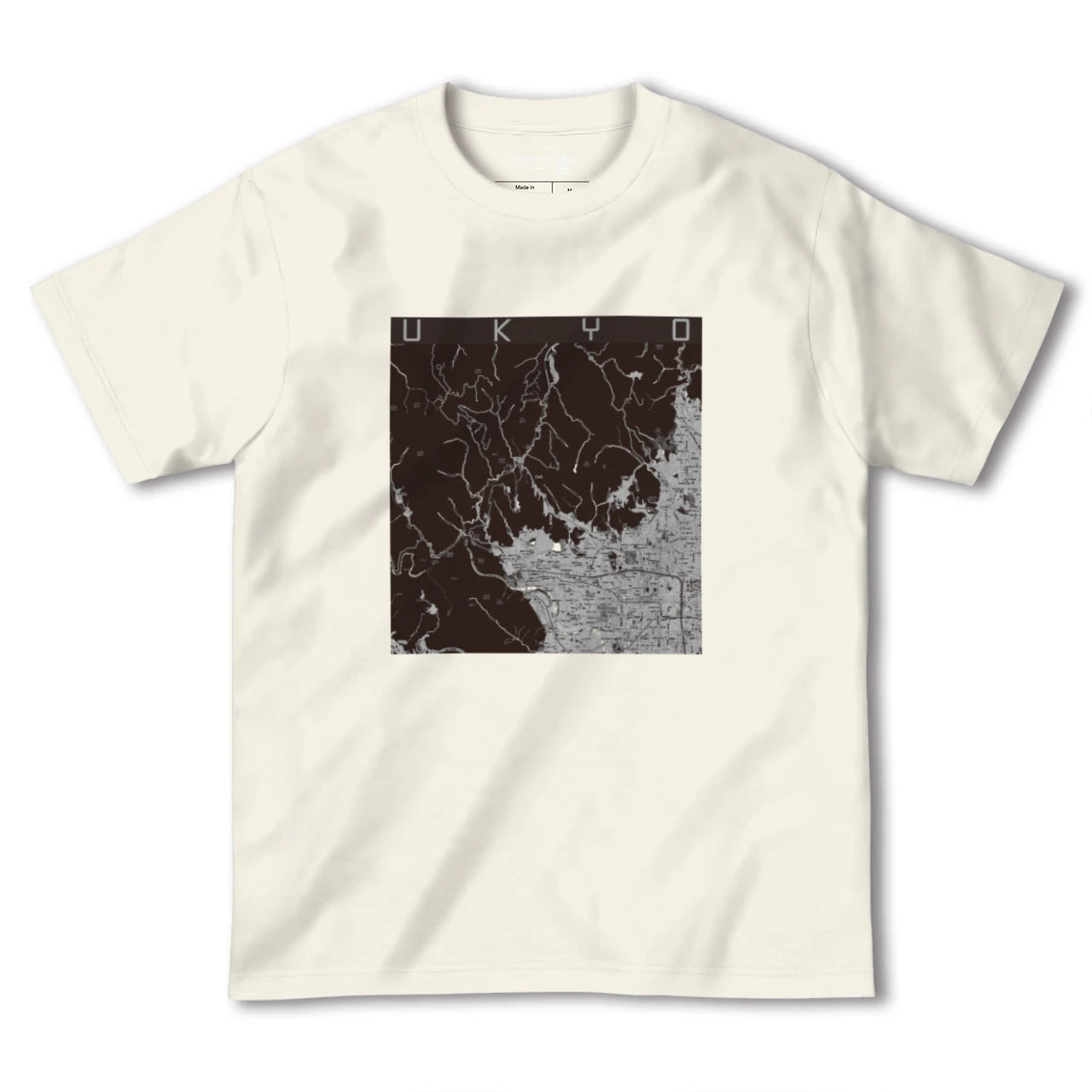 【右京(京都府)】地図柄ヘビーウェイトTシャツ