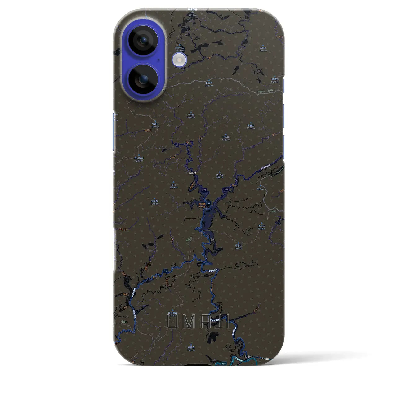 【馬路(高知県)】地図柄iPhoneケース(バックカバータイプ)