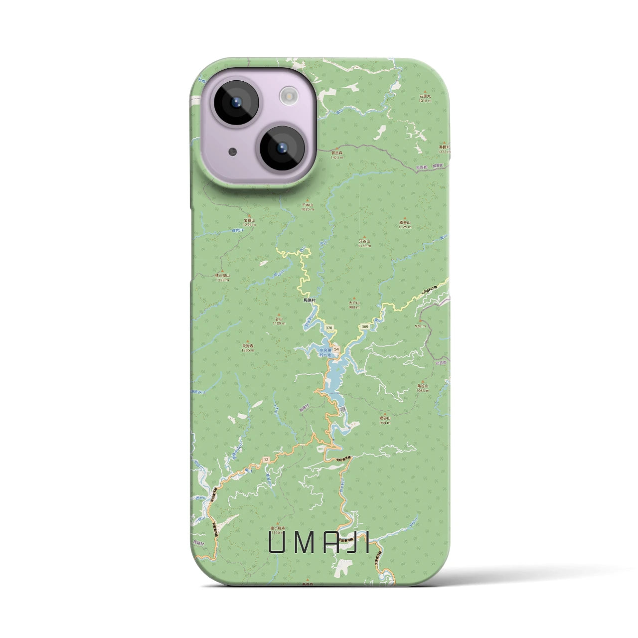 【馬路(高知県)】地図柄iPhoneケース(バックカバータイプ)