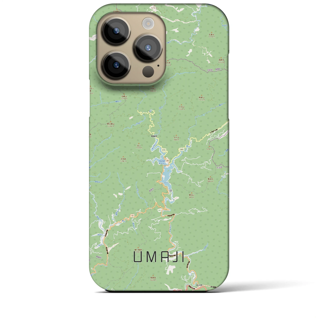 【馬路(高知県)】地図柄iPhoneケース(バックカバータイプ)