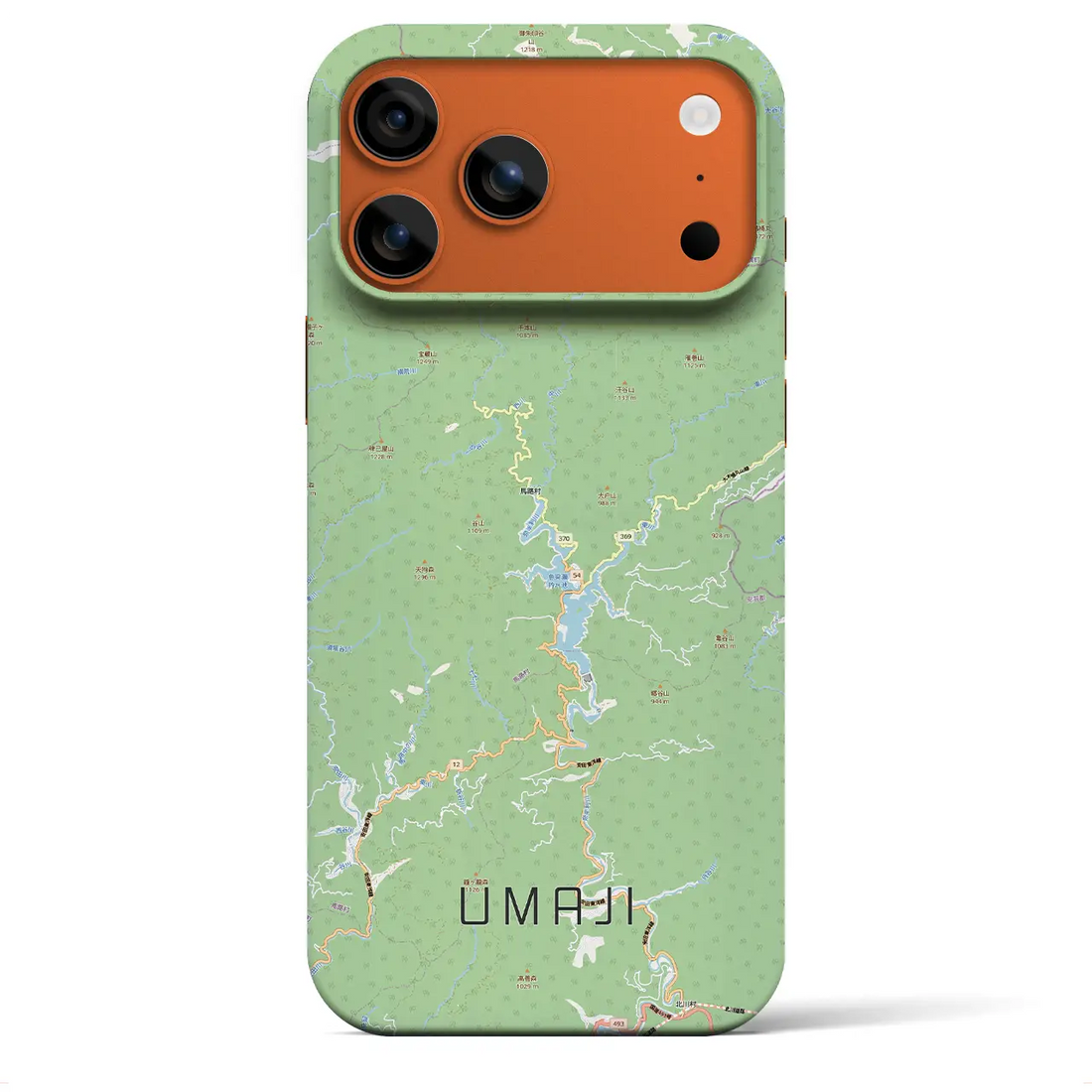 【馬路(高知県)】地図柄iPhoneケース(バックカバータイプ)ナチュラル・iPhone 17 Pro Max 用