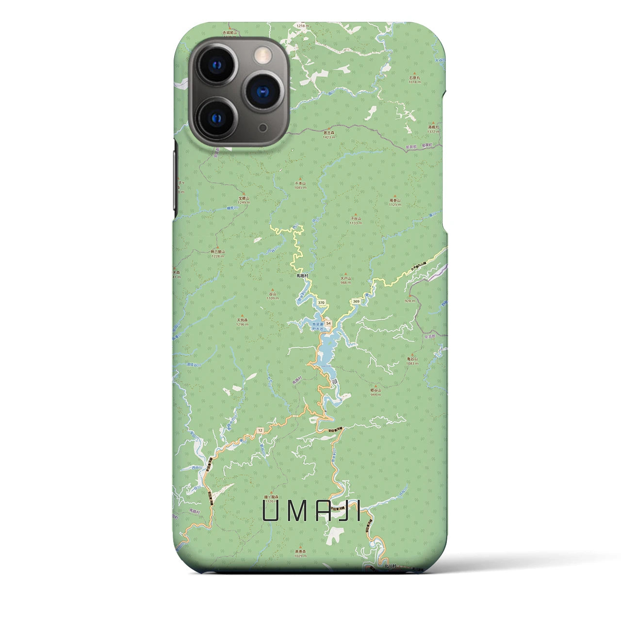【馬路(高知県)】地図柄iPhoneケース(バックカバータイプ)