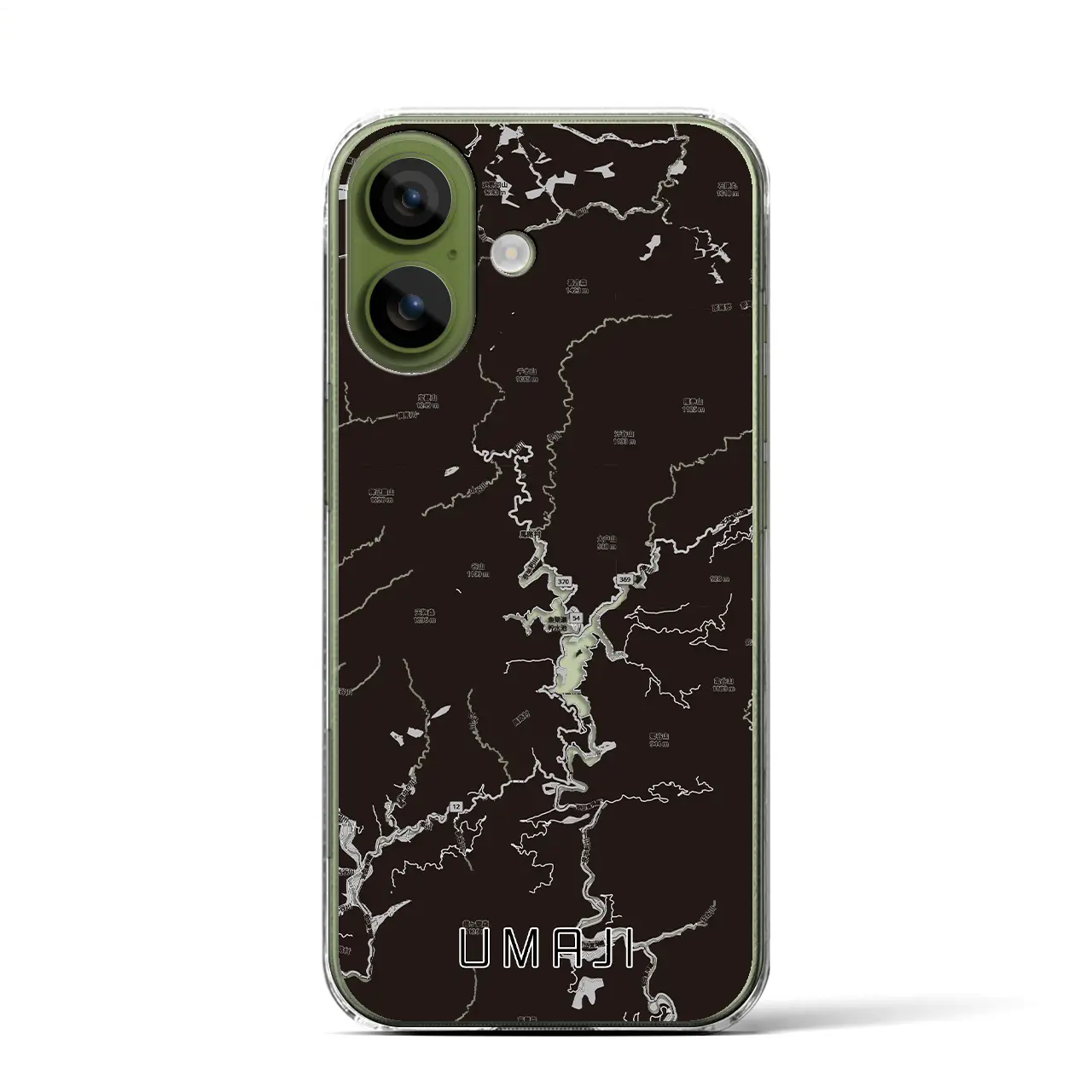【馬路(高知県)】地図柄iPhoneケース(クリアタイプ)
