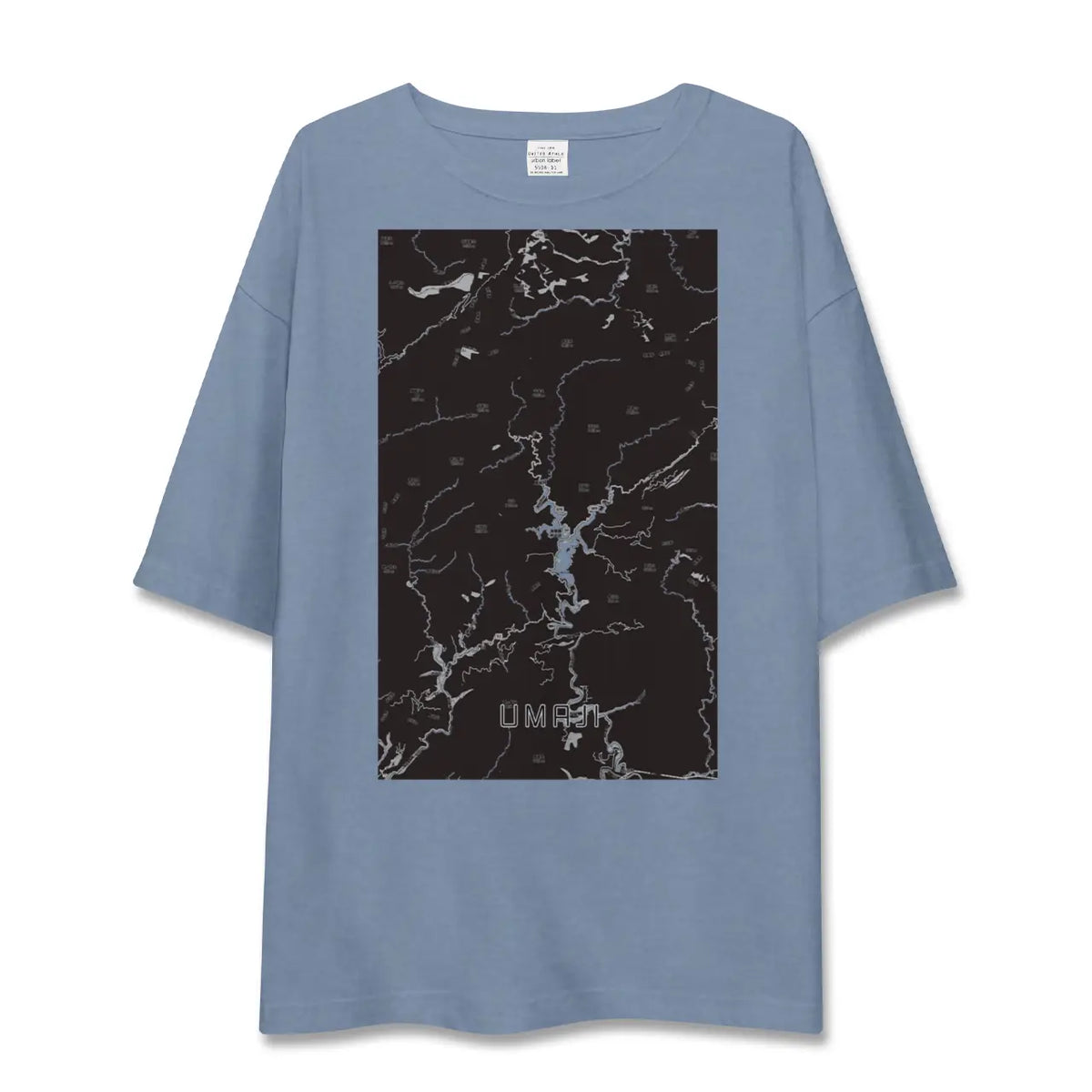【馬路(高知県)】地図柄ビッグシルエットTシャツ