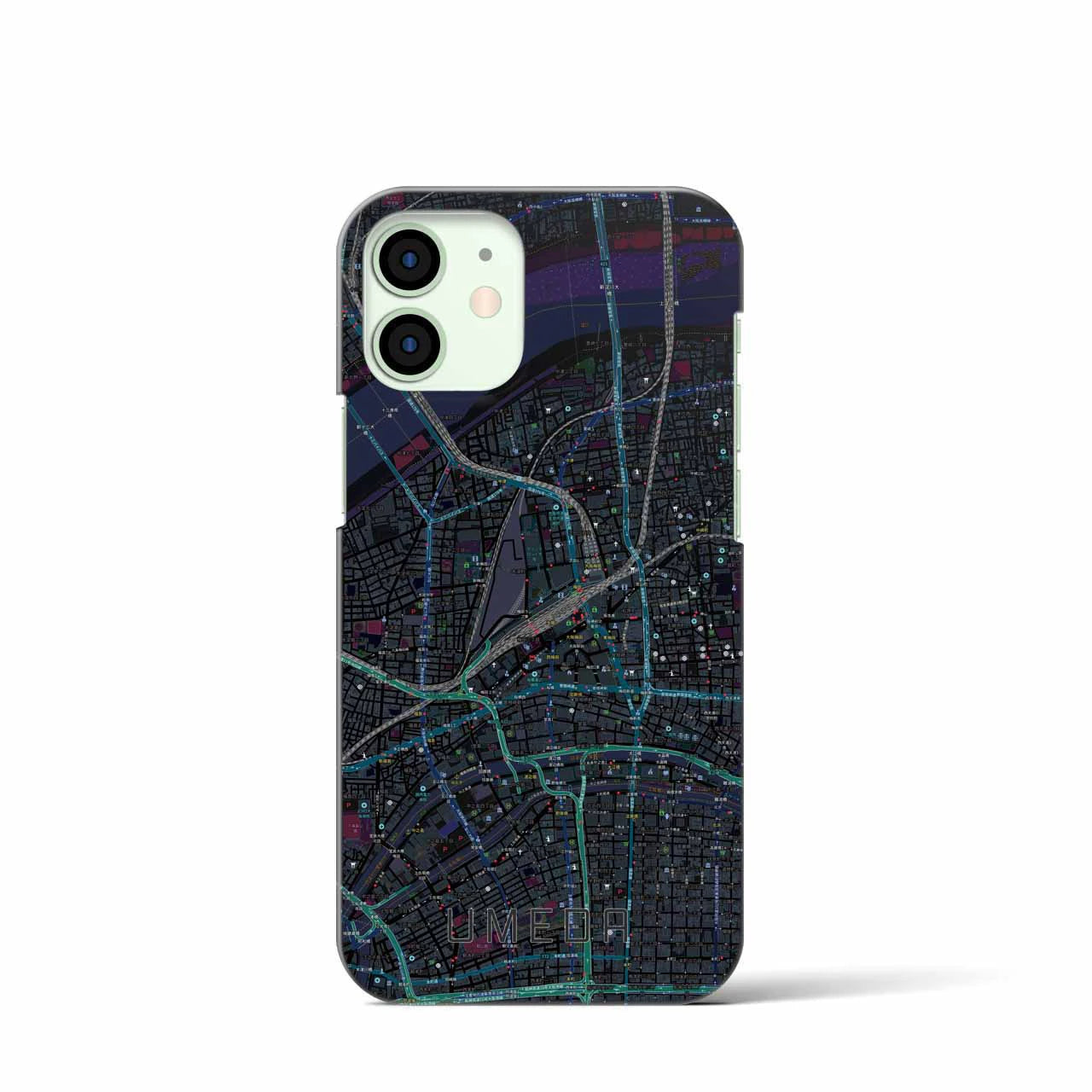 【梅田(大阪府)】地図柄iPhoneケース(バックカバータイプ)