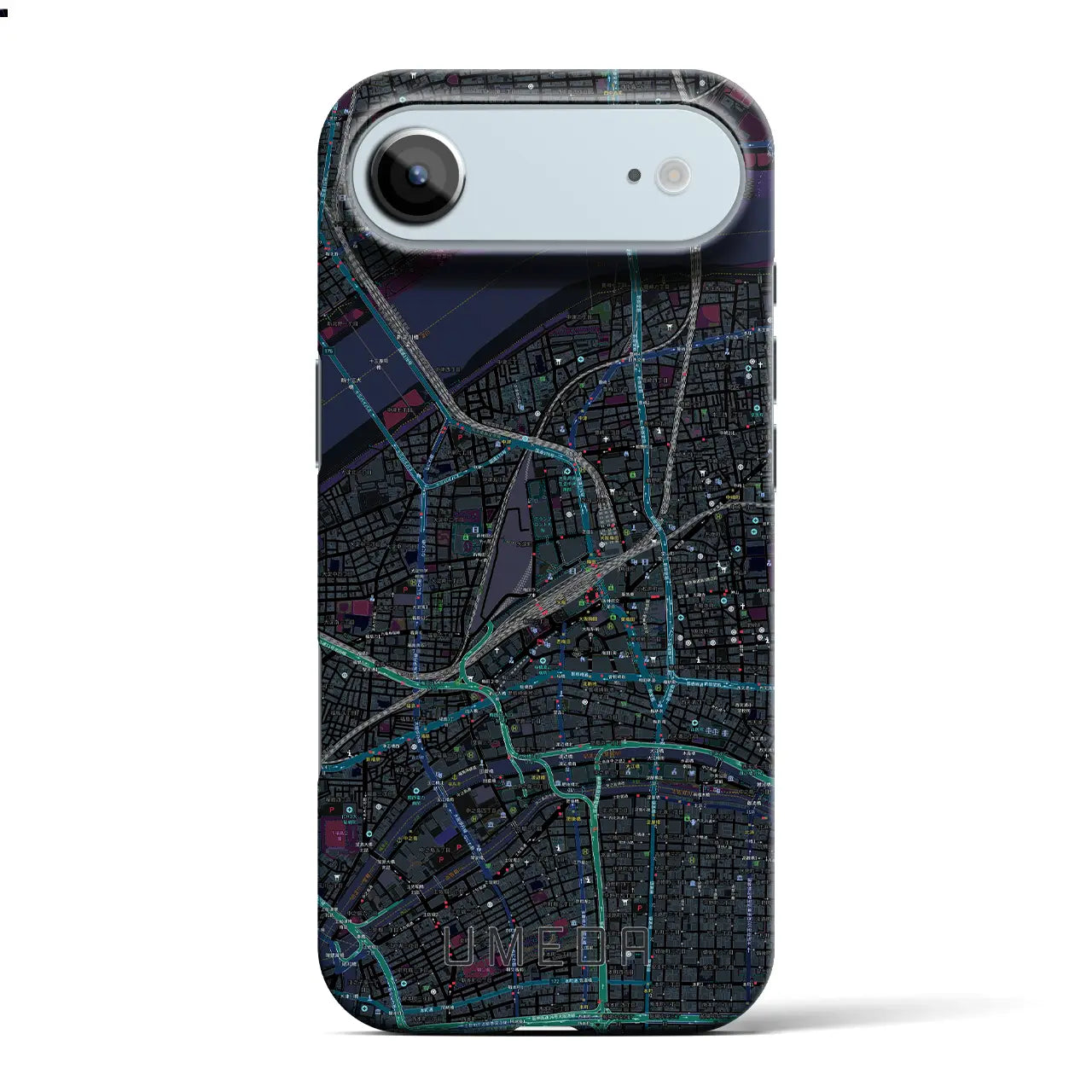 【梅田(大阪府)】地図柄iPhoneケース(バックカバータイプ)