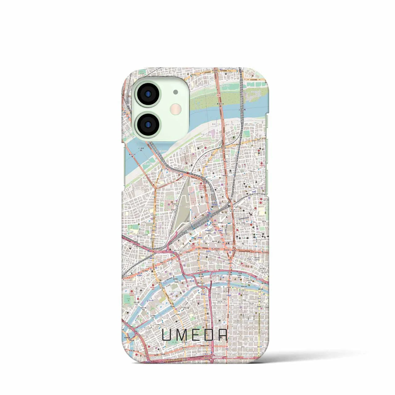 【梅田(大阪府)】地図柄iPhoneケース(バックカバータイプ)