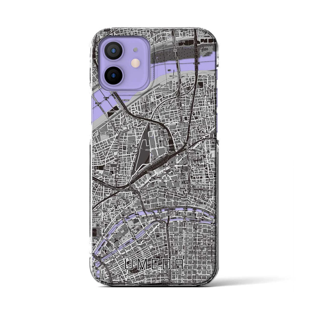 【梅田(大阪府)】地図柄iPhoneケース(クリアタイプ)