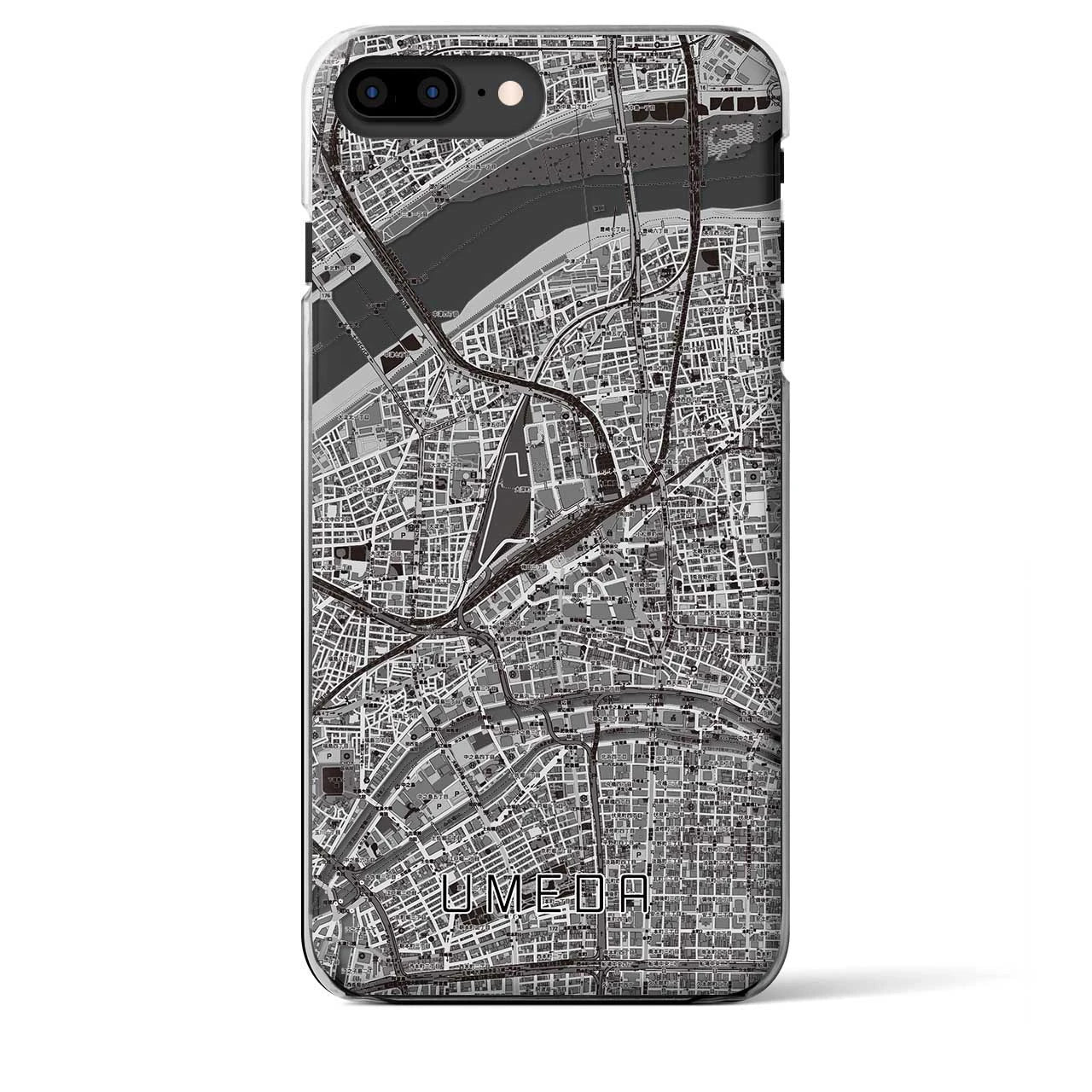 【梅田(大阪府)】地図柄iPhoneケース(クリアタイプ)