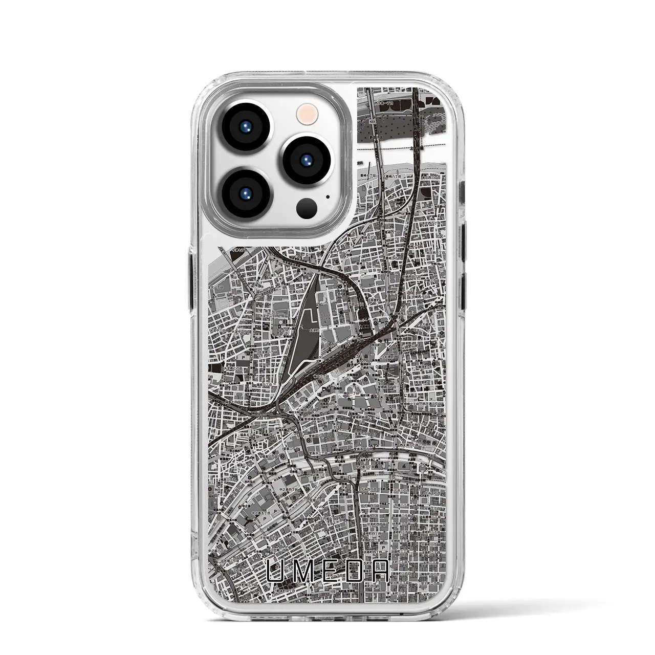 【梅田(大阪府)】地図柄iPhoneケース(MagSafeタイプ)