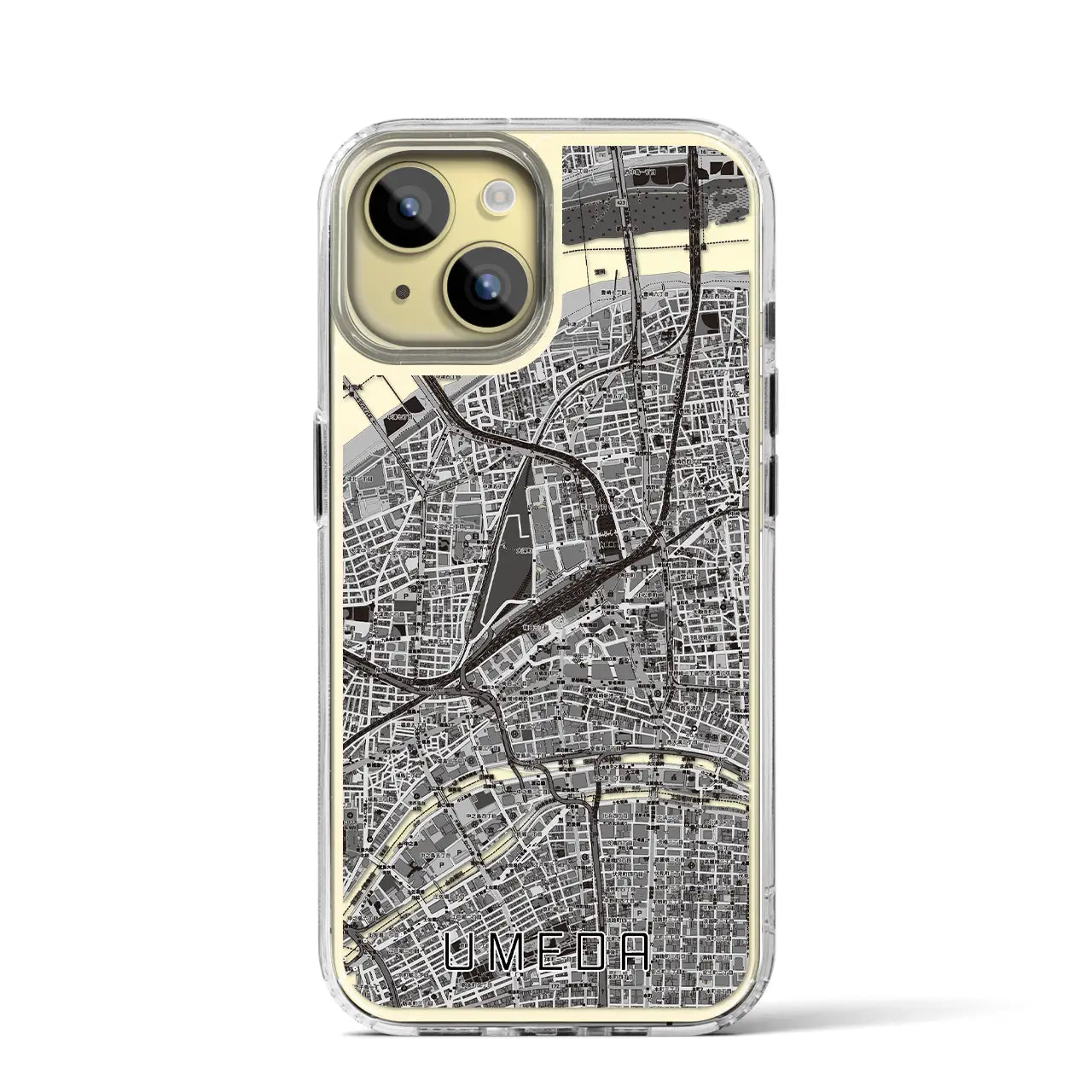 【梅田(大阪府)】地図柄iPhoneケース(MagSafeタイプ)