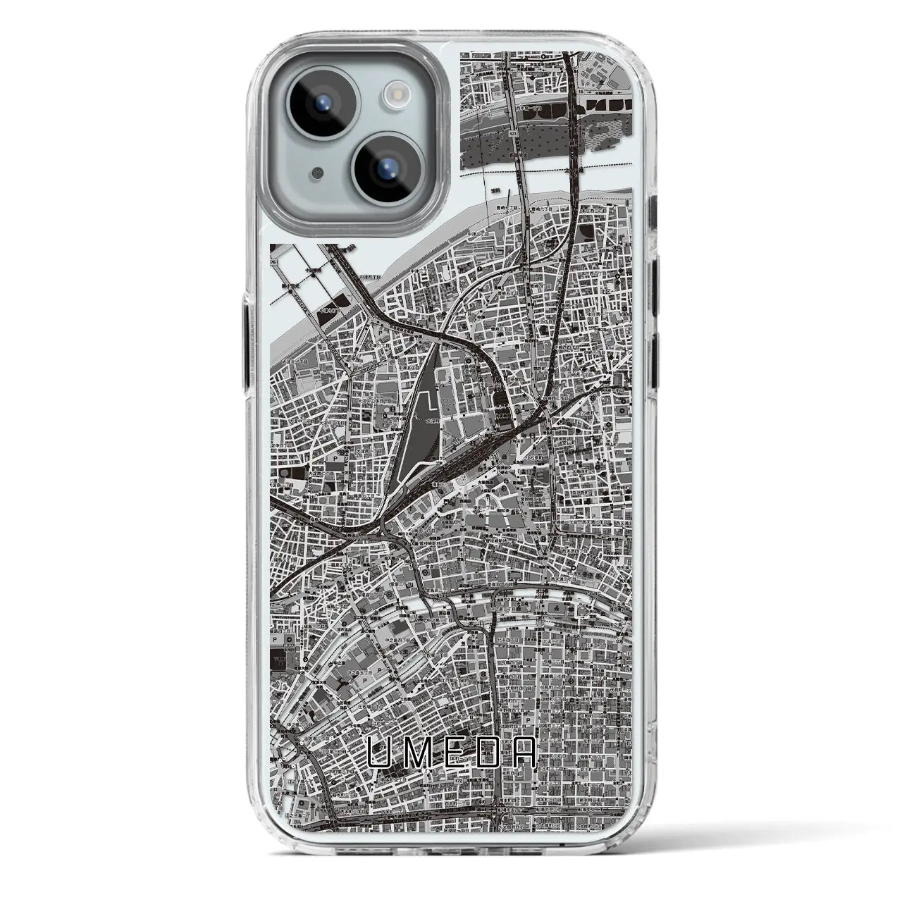 【梅田(大阪府)】地図柄iPhoneケース(MagSafeタイプ)