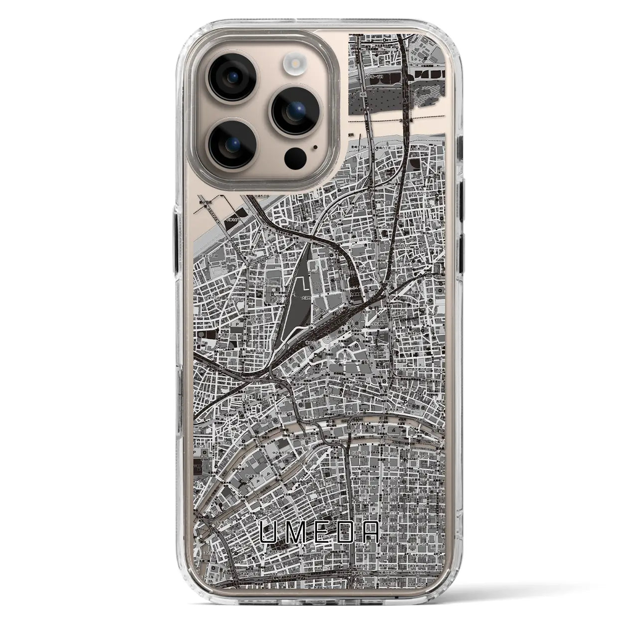 【梅田(大阪府)】地図柄iPhoneケース(MagSafeタイプ)