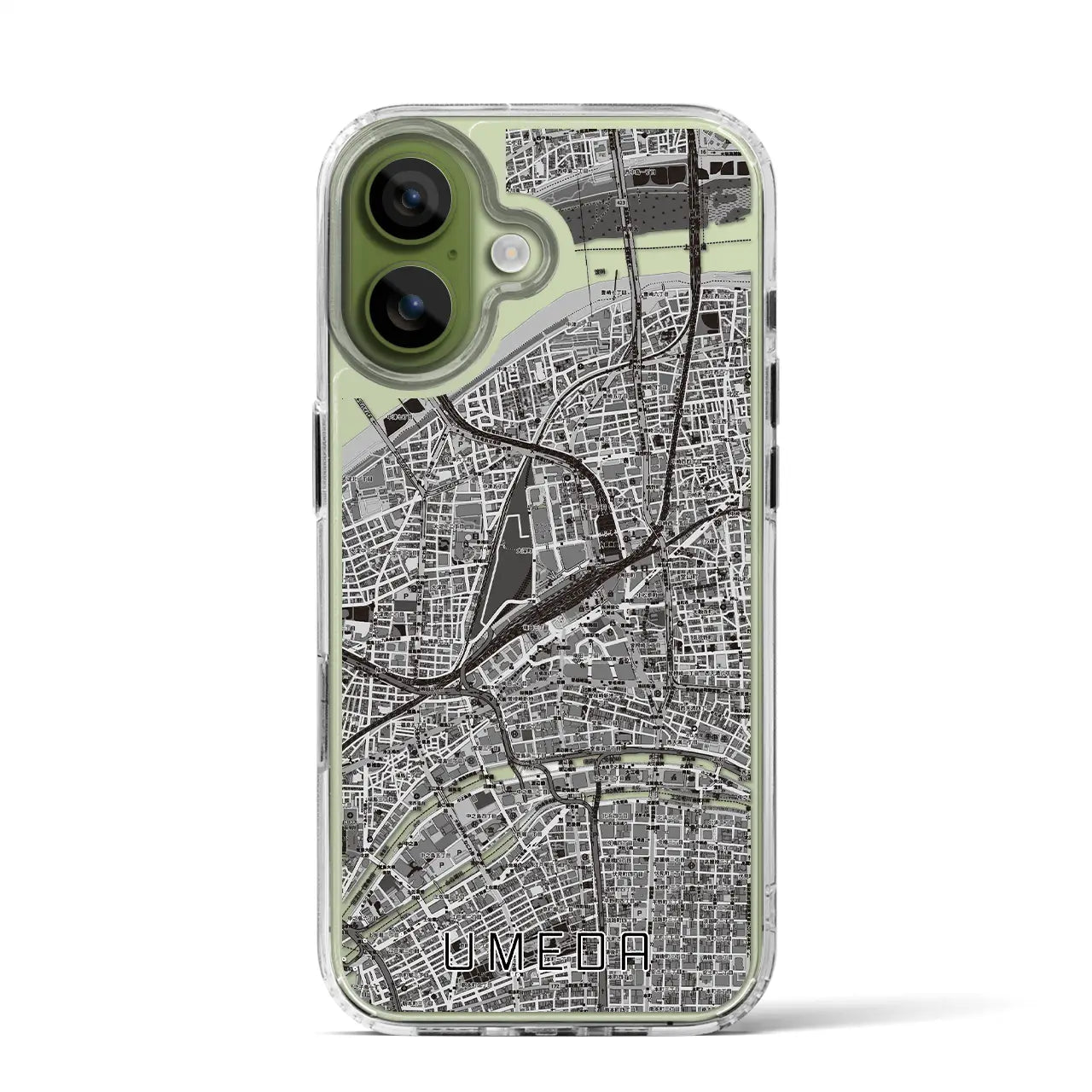 【梅田(大阪府)】地図柄iPhoneケース(MagSafeタイプ)