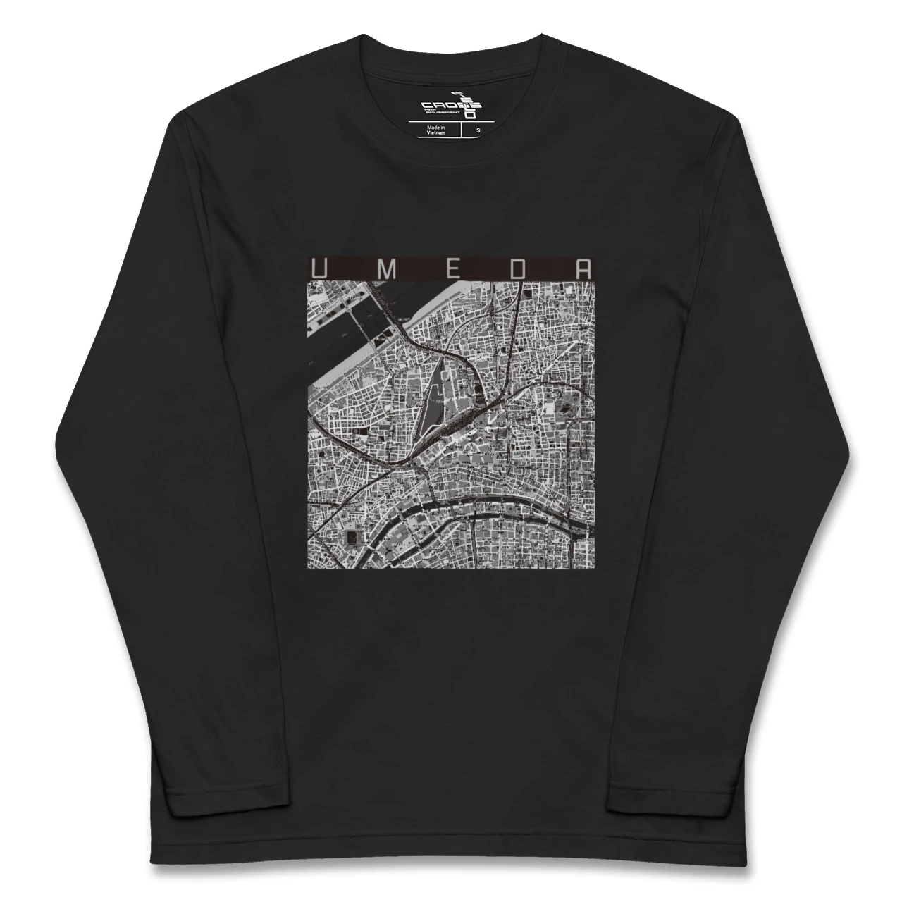 【梅田(大阪府)】地図柄ロングスリーブTシャツ