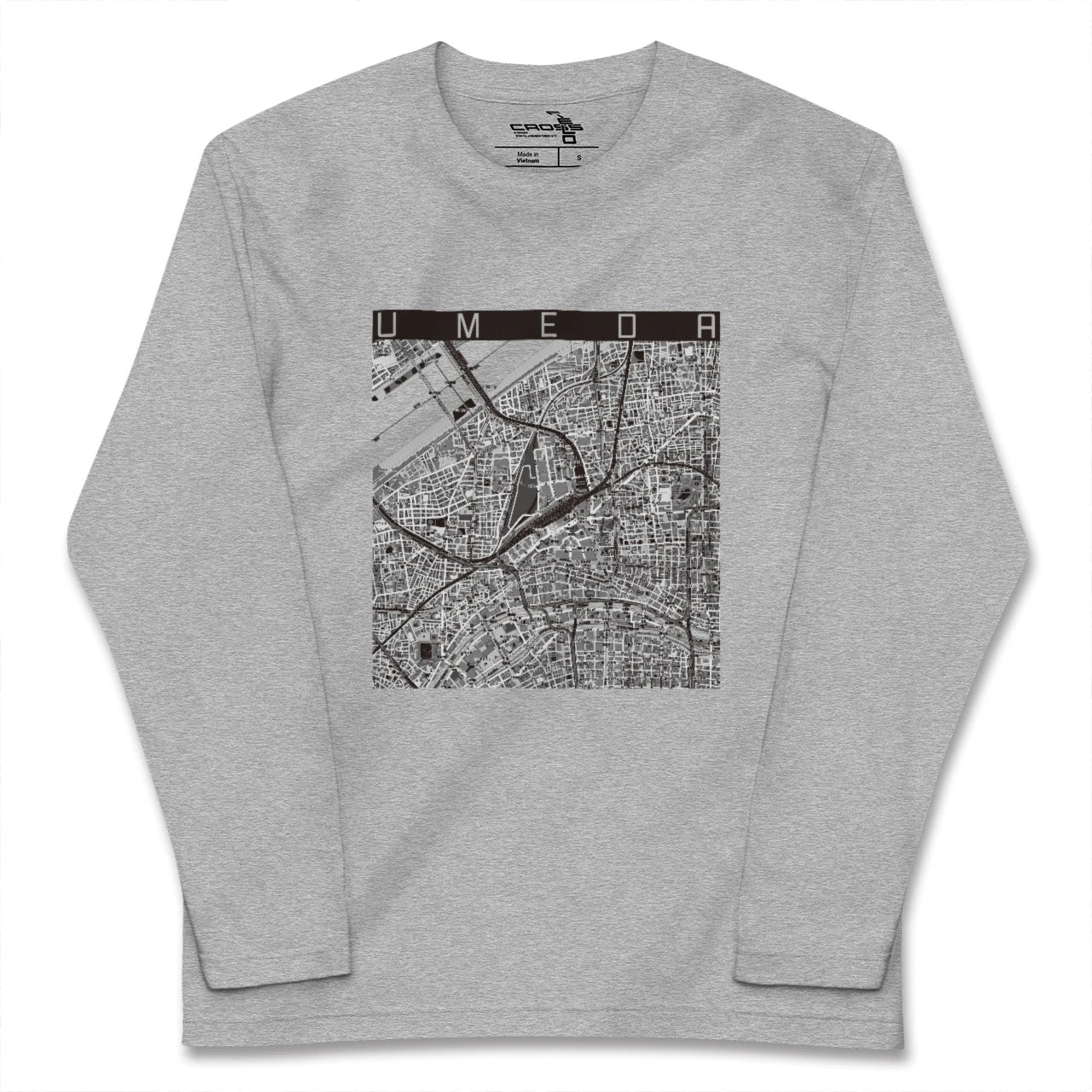 【梅田(大阪府)】地図柄ロングスリーブTシャツ