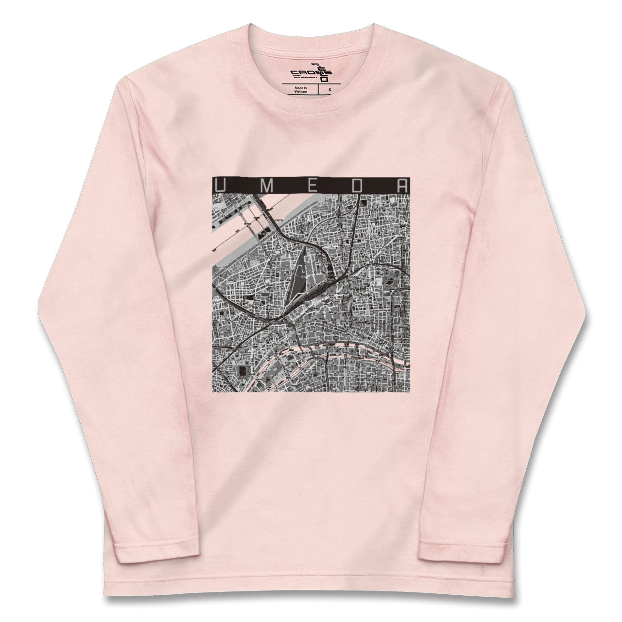 【梅田(大阪府)】地図柄ロングスリーブTシャツ