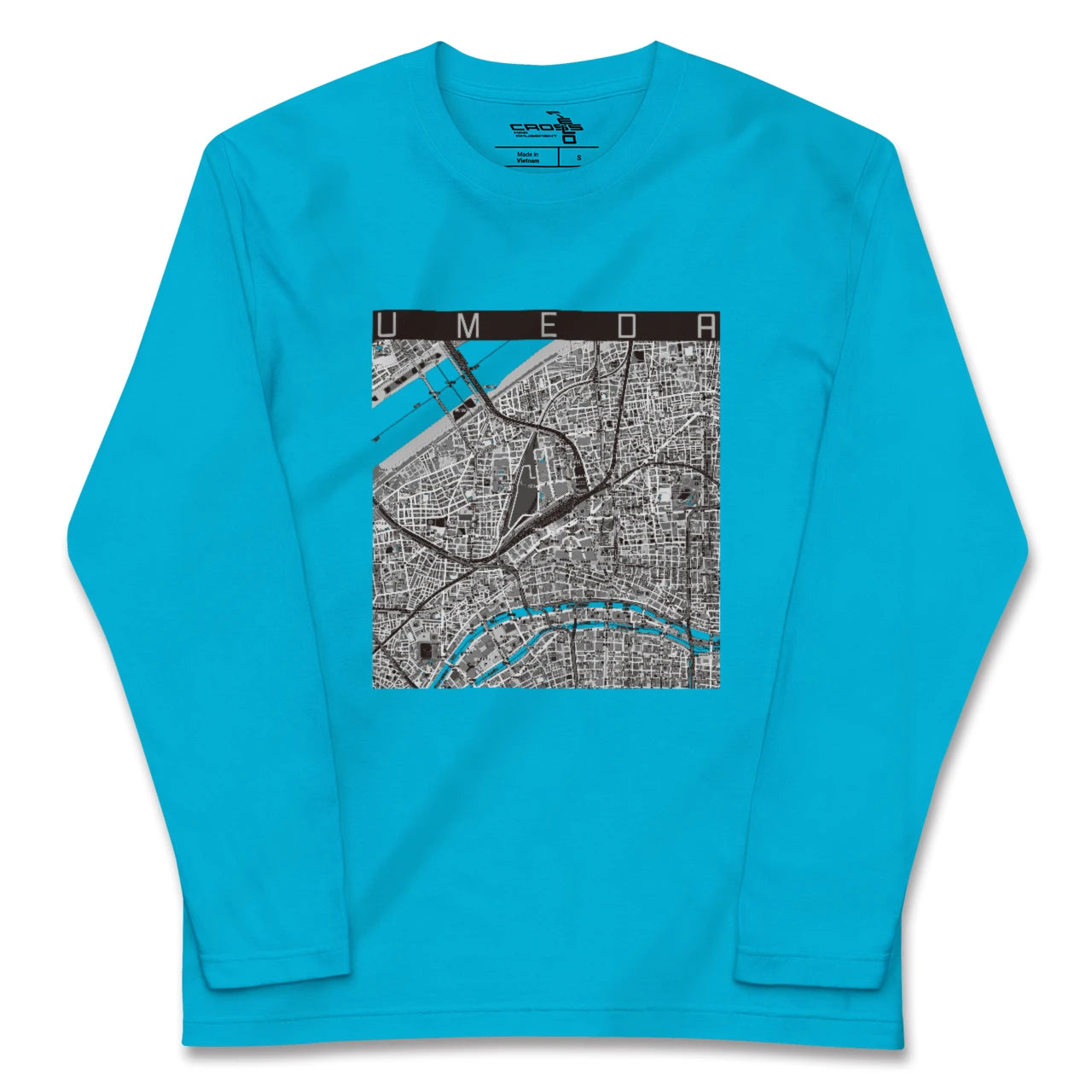 【梅田(大阪府)】地図柄ロングスリーブTシャツ